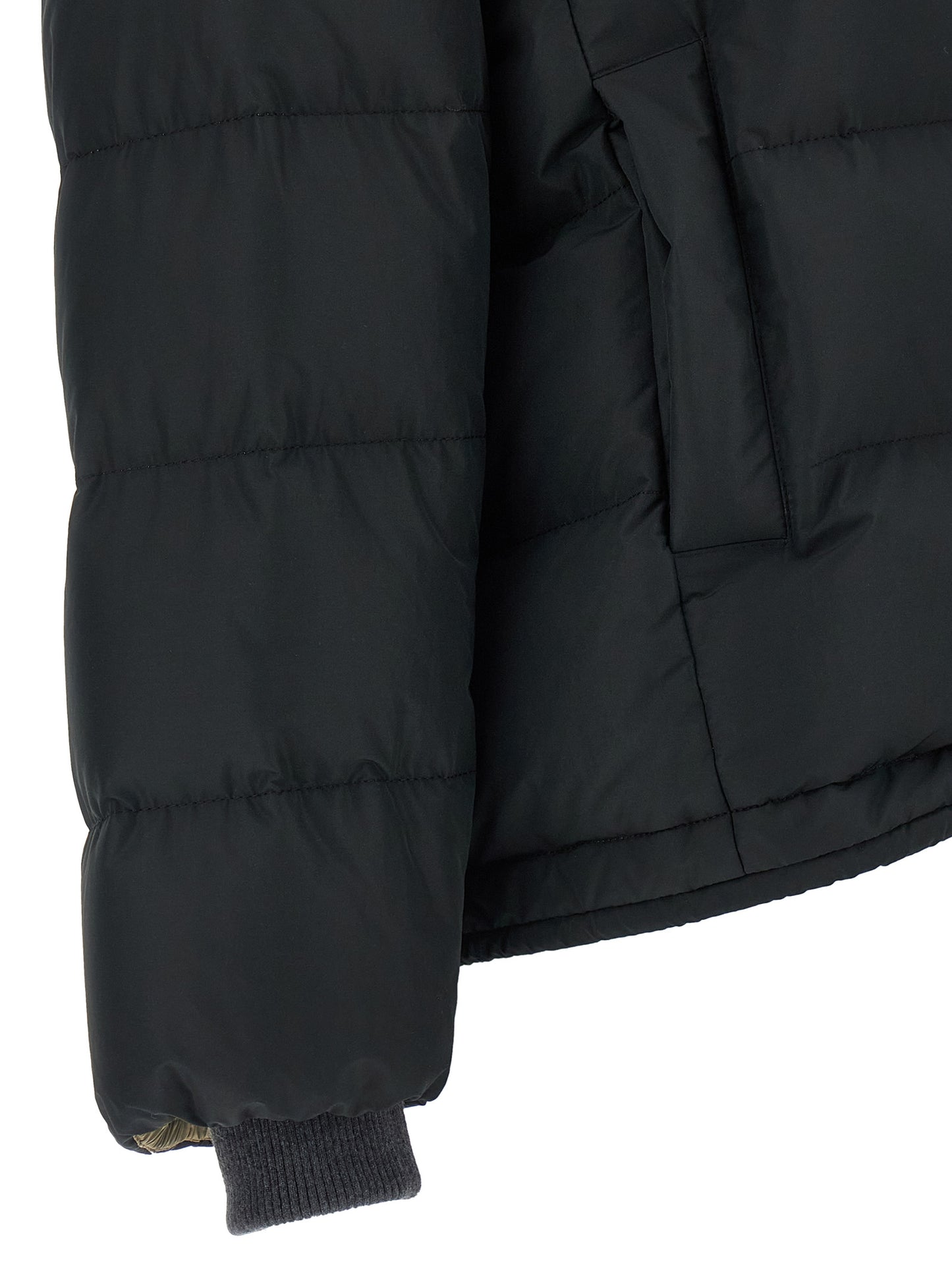 Brunello Cucinelli Women Down Jacket With Knit And Jewel Details BRUNELLO CUCINELLI