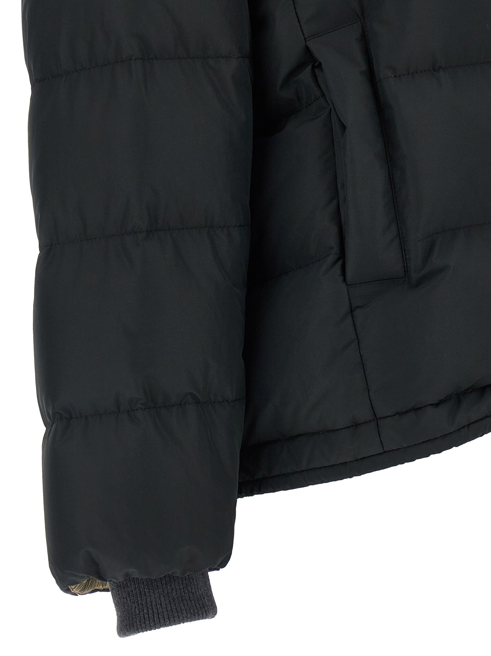 Brunello Cucinelli Women Down Jacket With Knit And Jewel Details BRUNELLO CUCINELLI