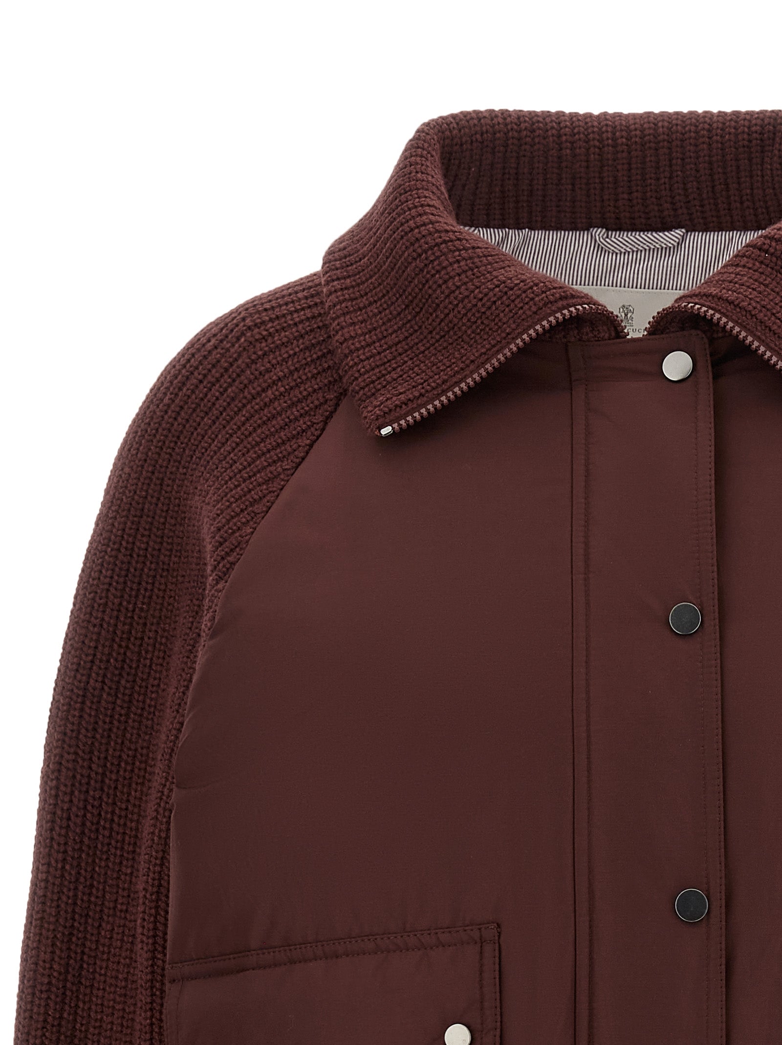 Brunello Cucinelli Women 'Shiny Zipper Pull' Down Jacket BRUNELLO CUCINELLI