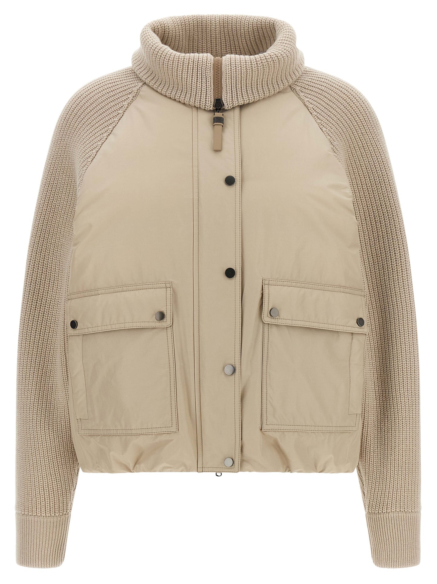 Brunello Cucinelli Women Knit Insert Down Jacket BRUNELLO CUCINELLI