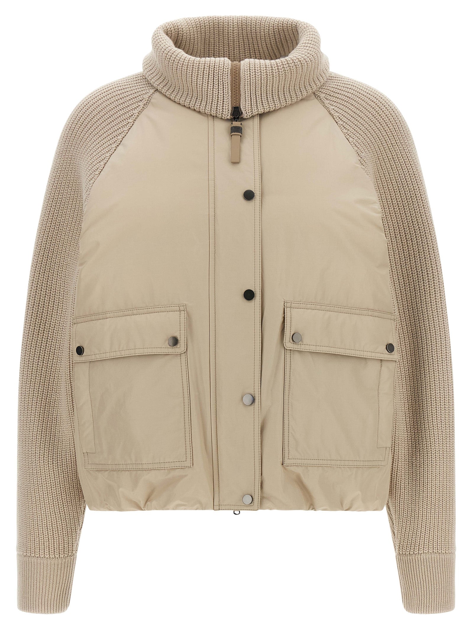 Brunello Cucinelli Women Knit Insert Down Jacket BRUNELLO CUCINELLI