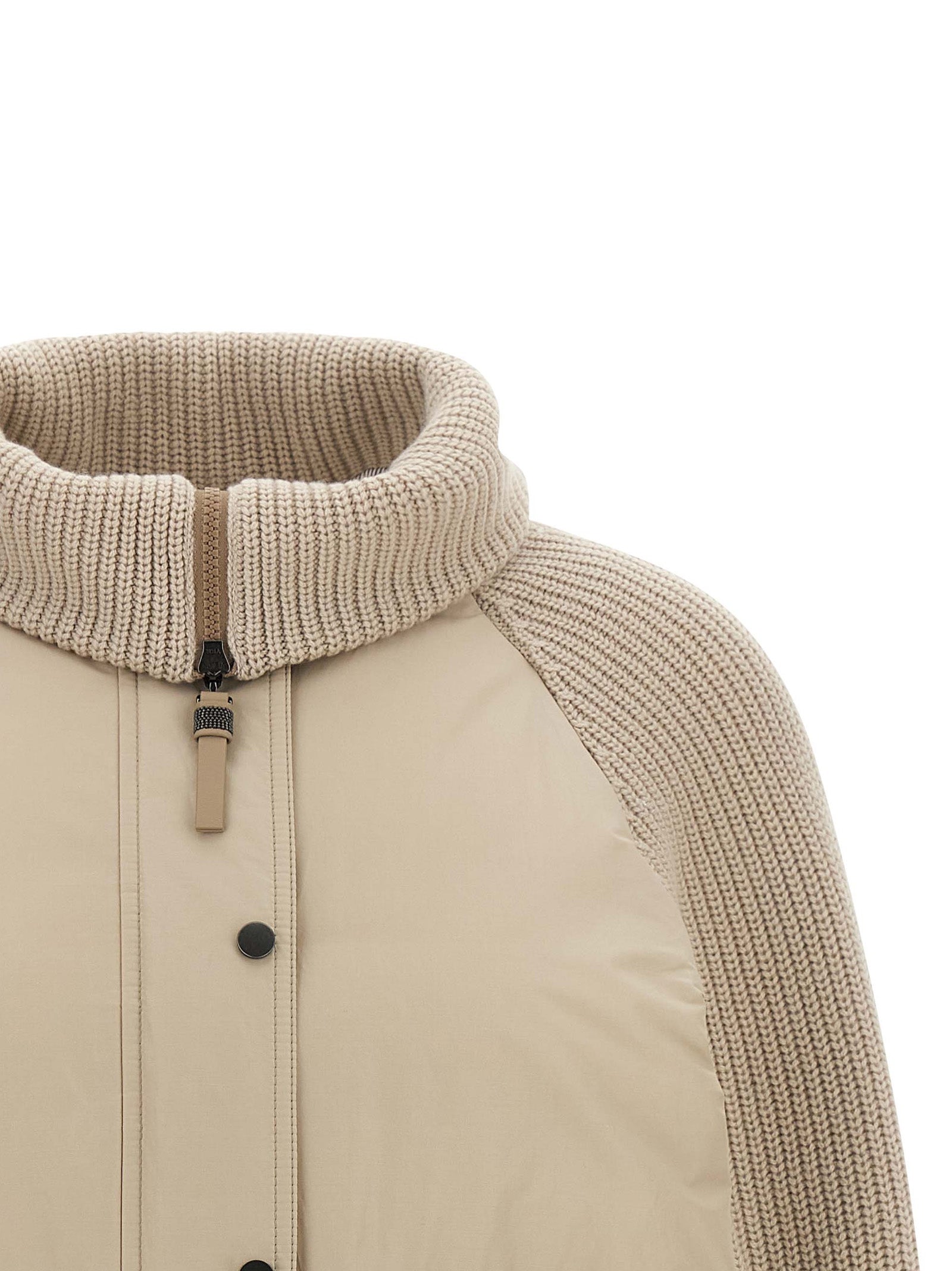 Brunello Cucinelli Women Knit Insert Down Jacket BRUNELLO CUCINELLI