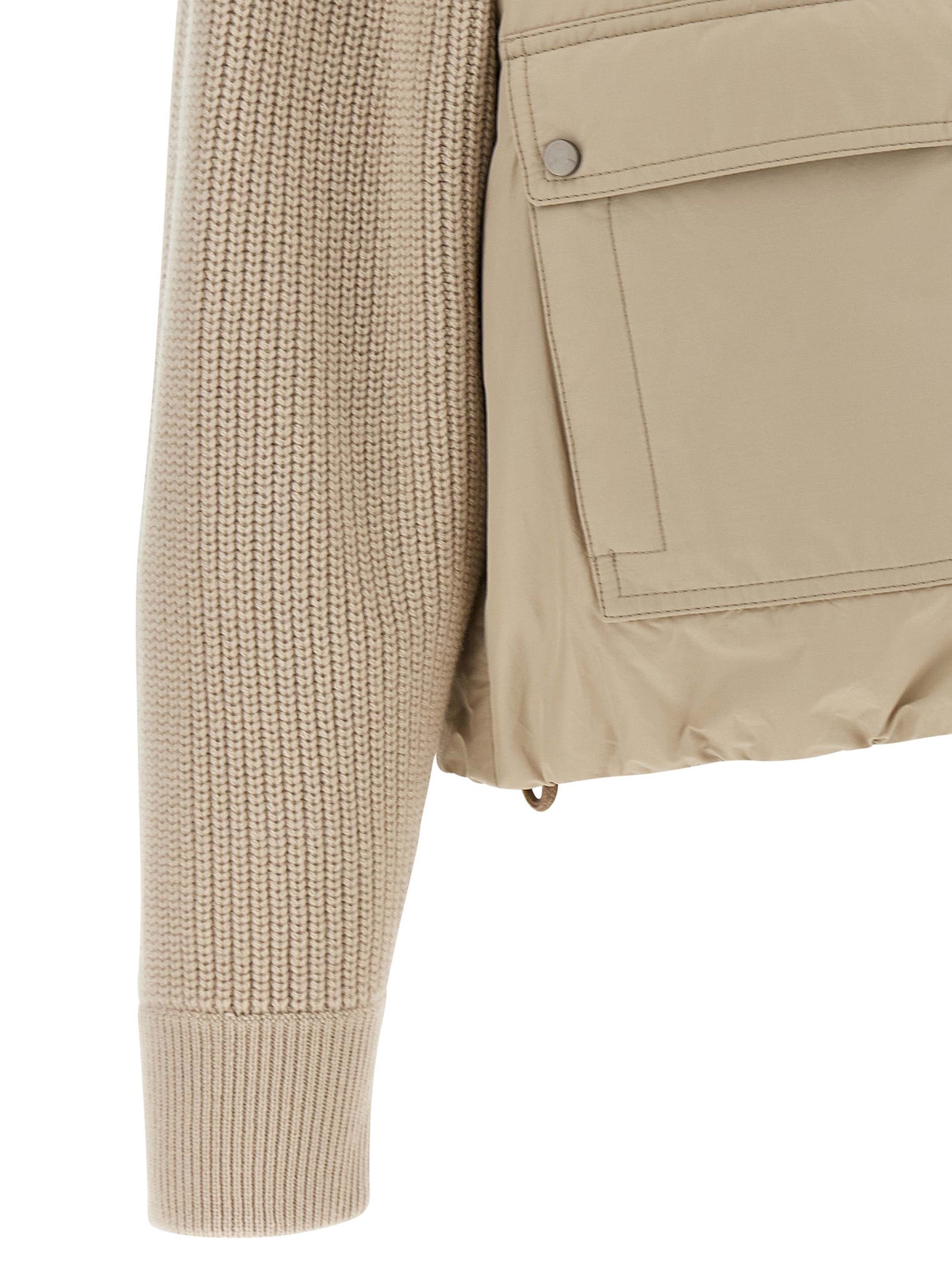 Brunello Cucinelli Women Knit Insert Down Jacket BRUNELLO CUCINELLI