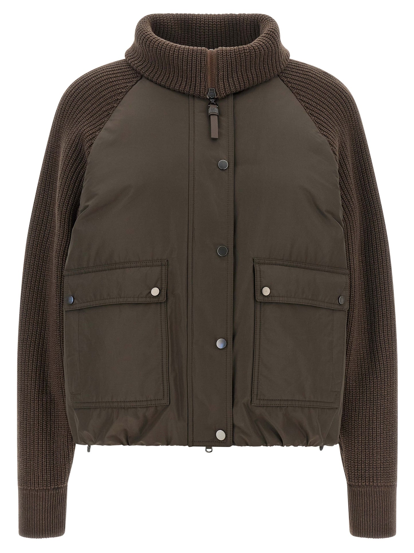 Brunello Cucinelli Women Knit Insert Down Jacket BRUNELLO CUCINELLI