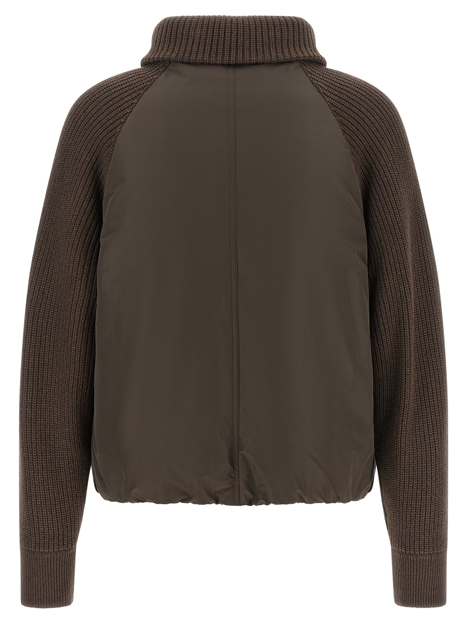 Brunello Cucinelli Women Knit Insert Down Jacket BRUNELLO CUCINELLI