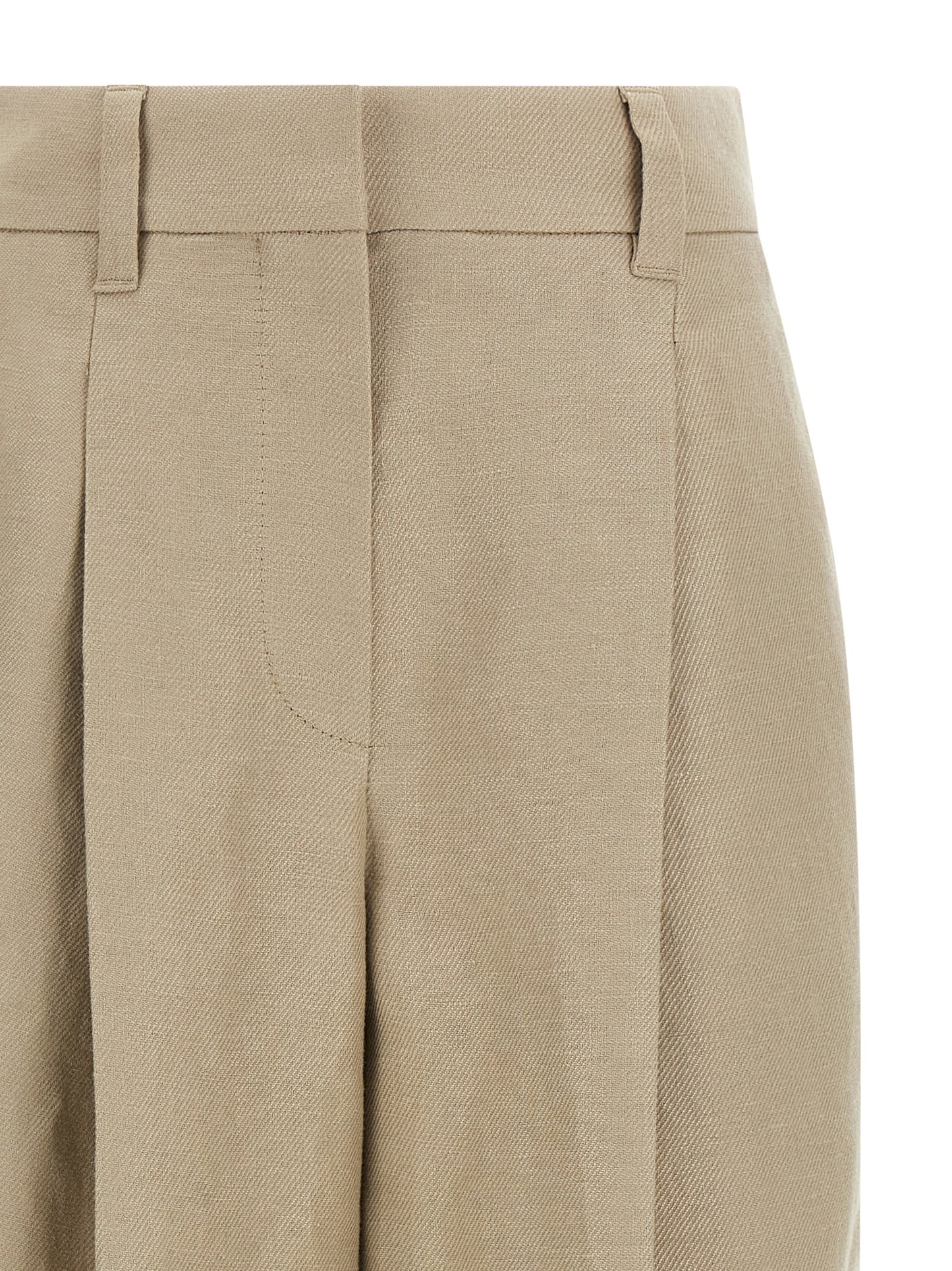 Brunello Cucinelli Women Linen Trousers BRUNELLO CUCINELLI