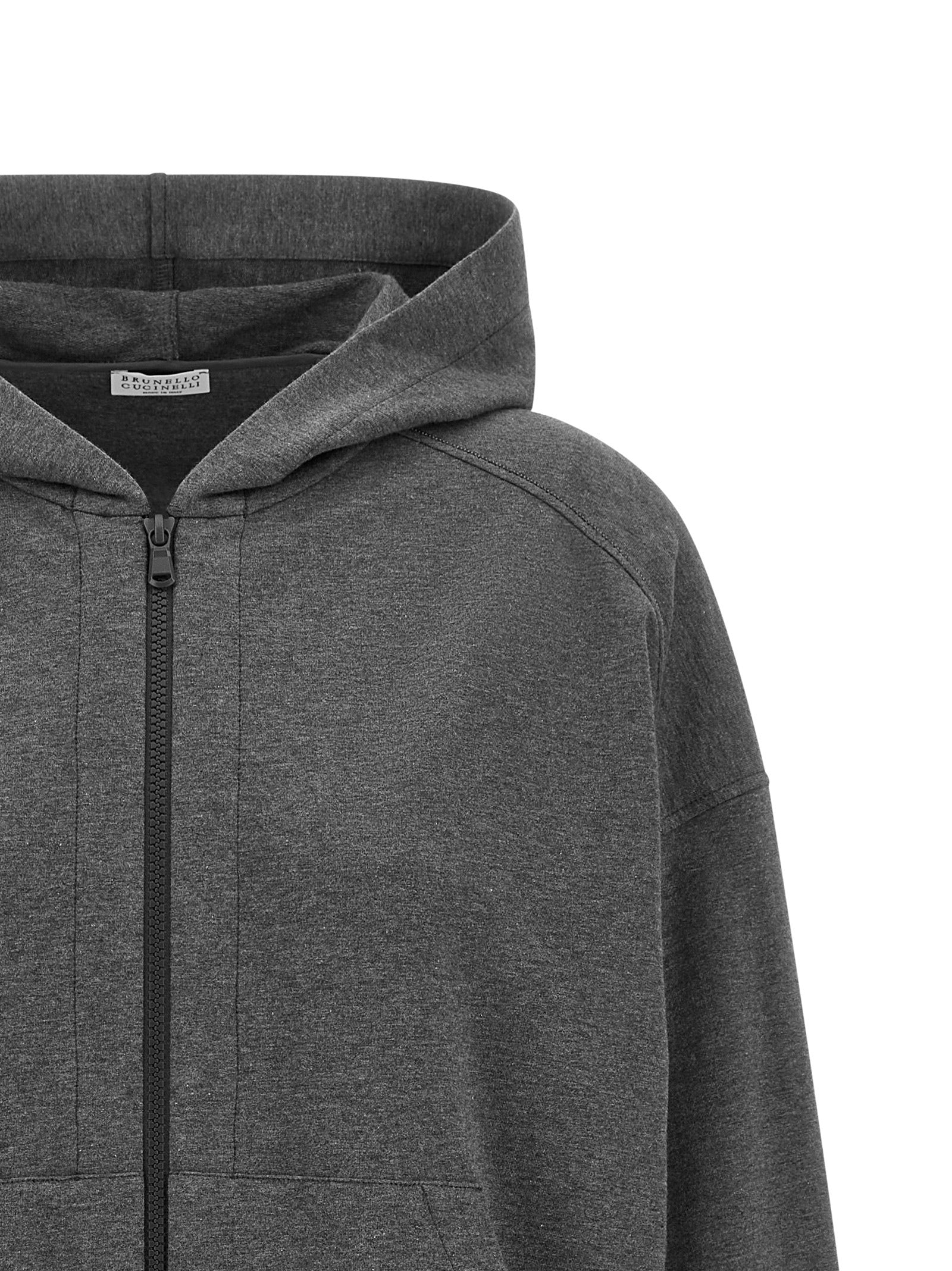 Brunello Cucinelli Women 'Shiny Trims' Hoodie BRUNELLO CUCINELLI