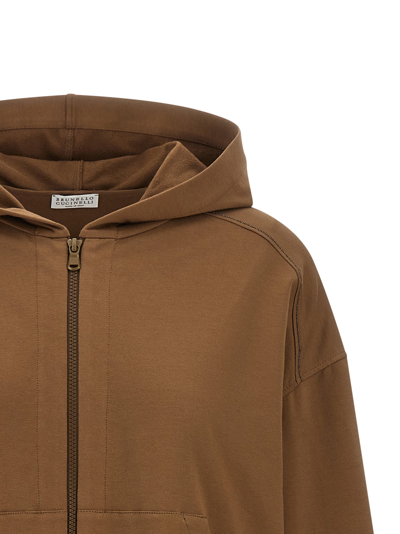 Brunello Cucinelli Women 'Shiny Trims' Hoodie BRUNELLO CUCINELLI