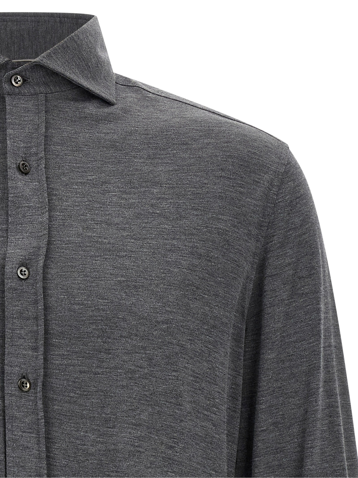 Brunello Cucinelli Men Cotton And Silk Shirt