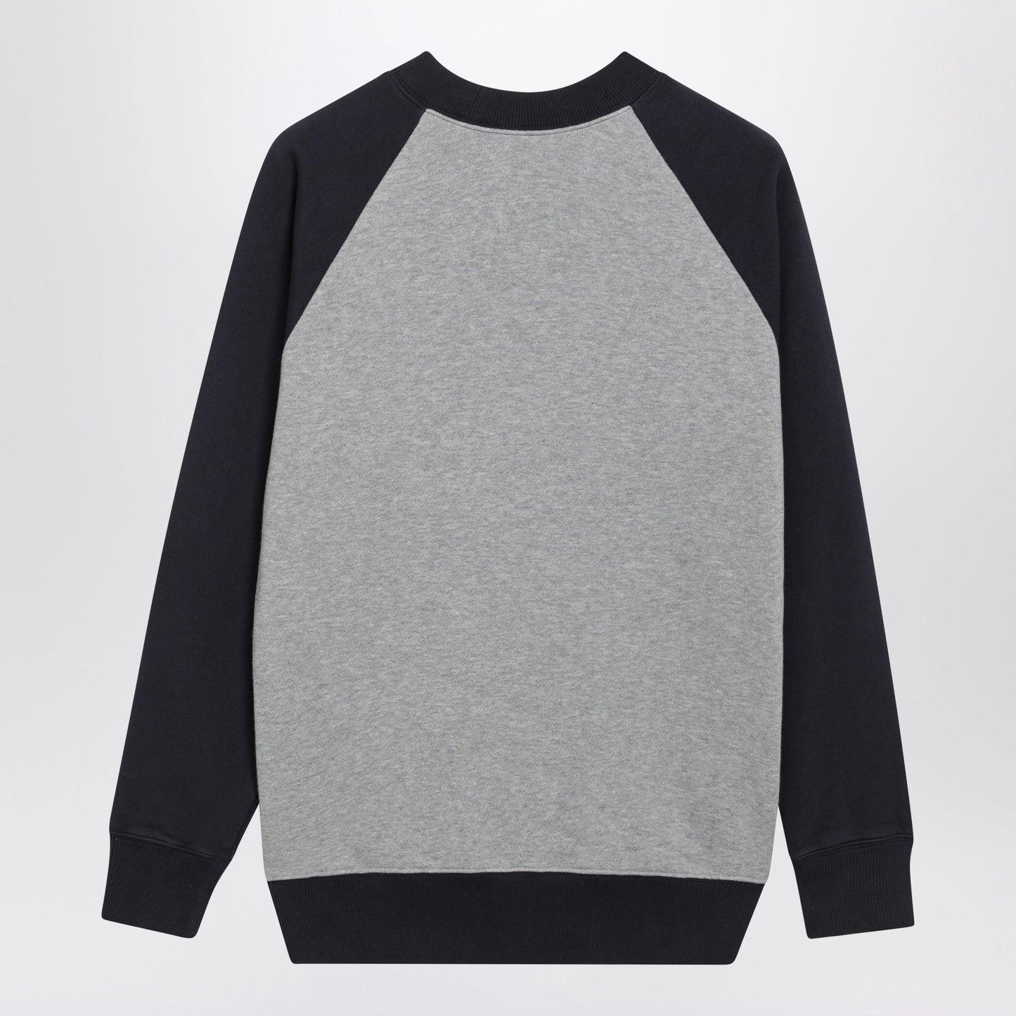 Miu Miu Grey/Navy Color-Block Crewneck Sweatshirt In Cotton Women MIU MIU