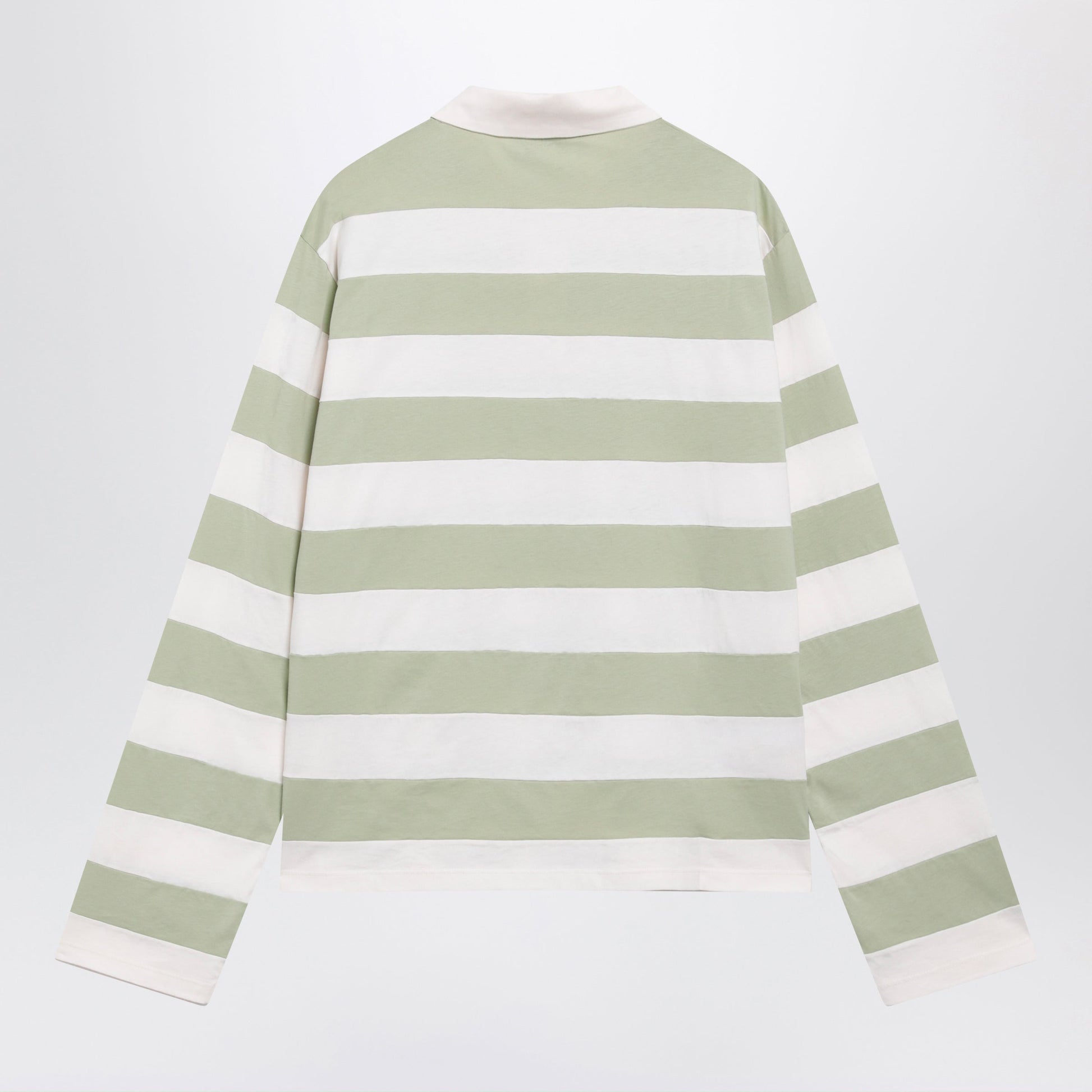 Miu Miu Petal/Agave Striped Jersey Polo Shirt Women MIU MIU