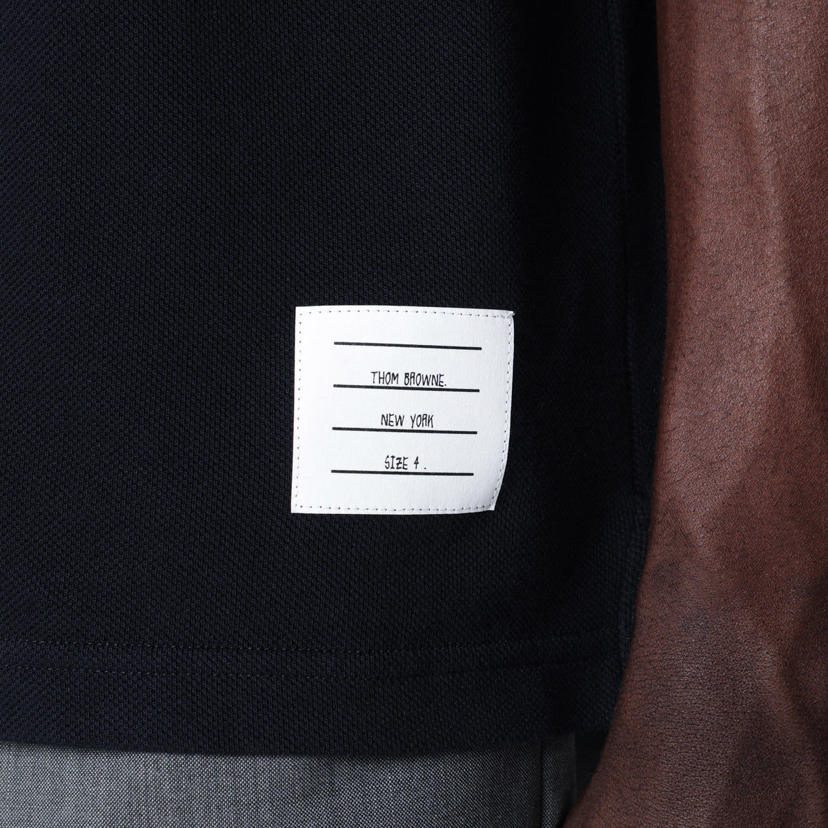 Thom Browne Navy Blue Cotton Polo Shirt Men THOM BROWNE
