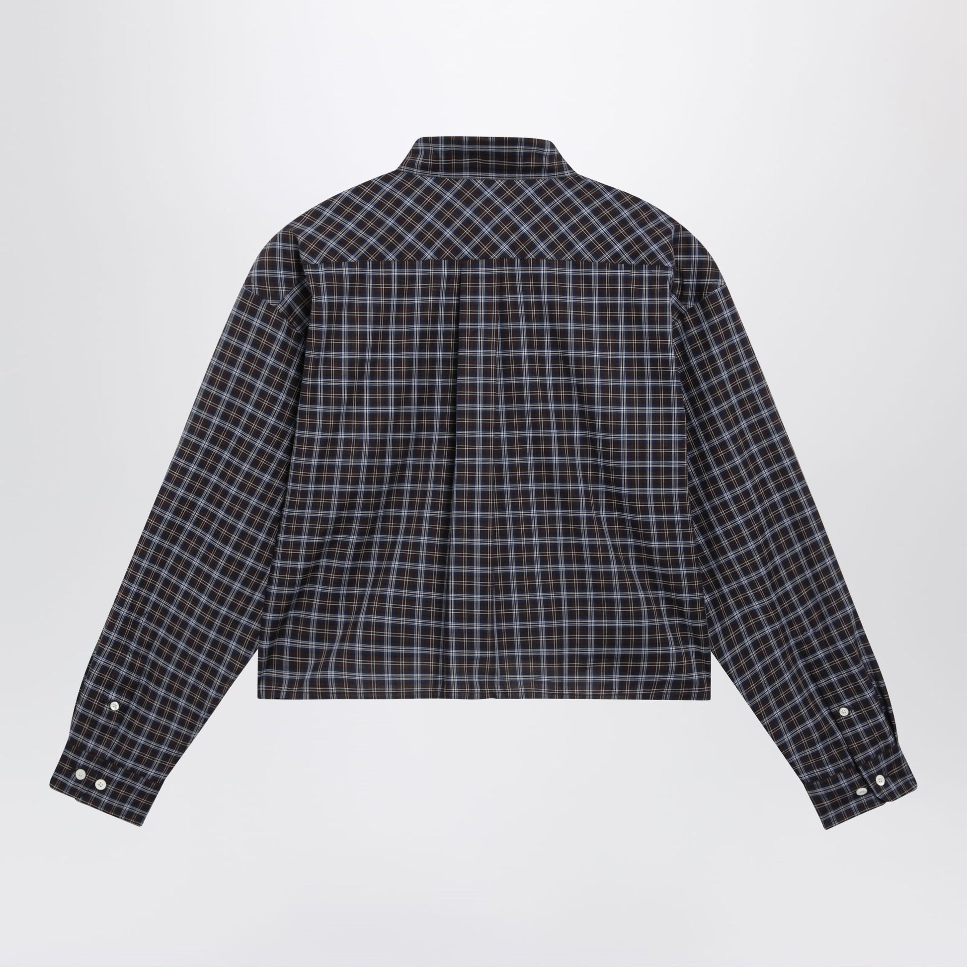 Miu Miu Blue/Cocoa Tartan Shirt Women MIU MIU