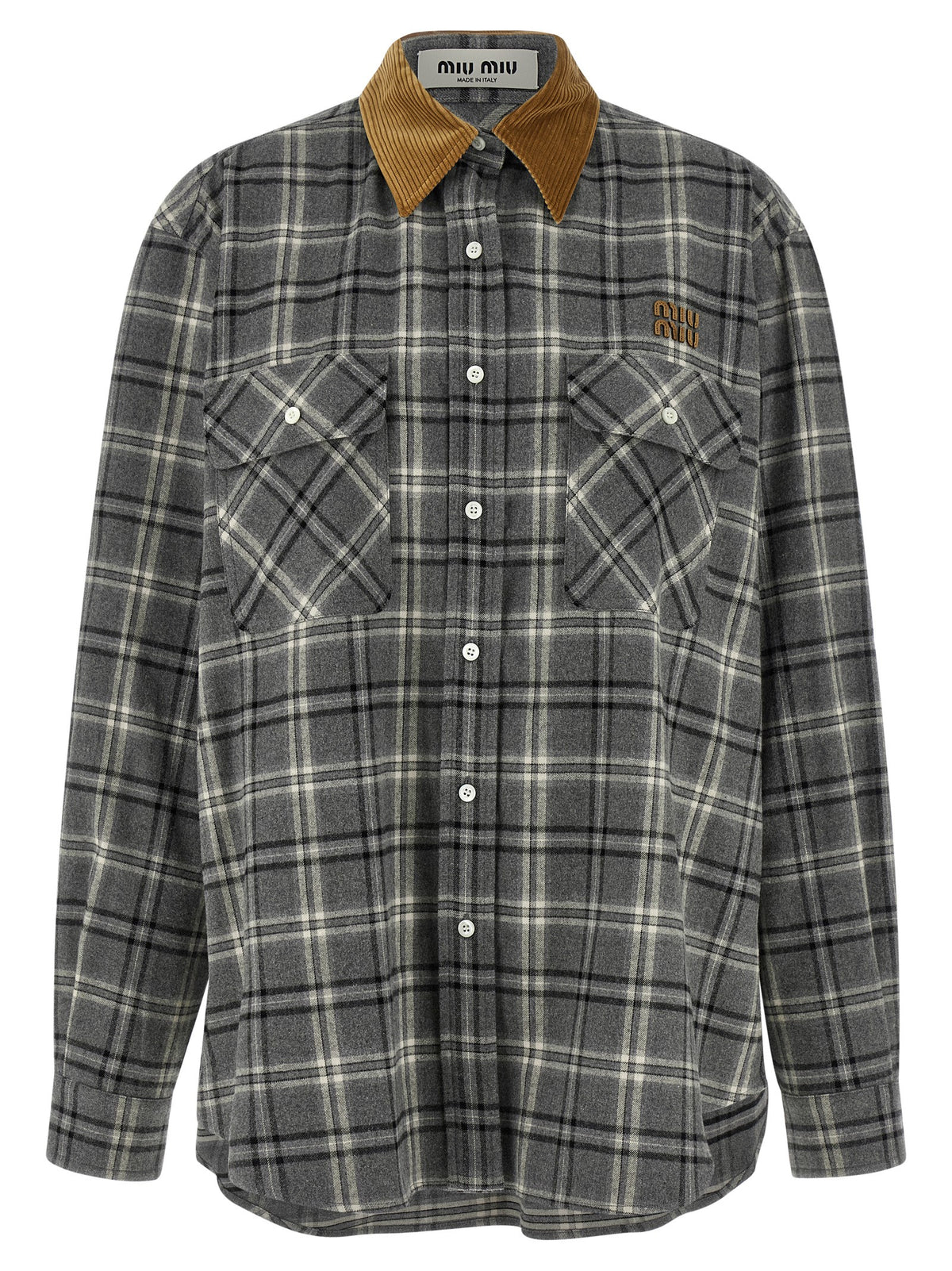 Miu Miu Women Check Shirt MIU MIU