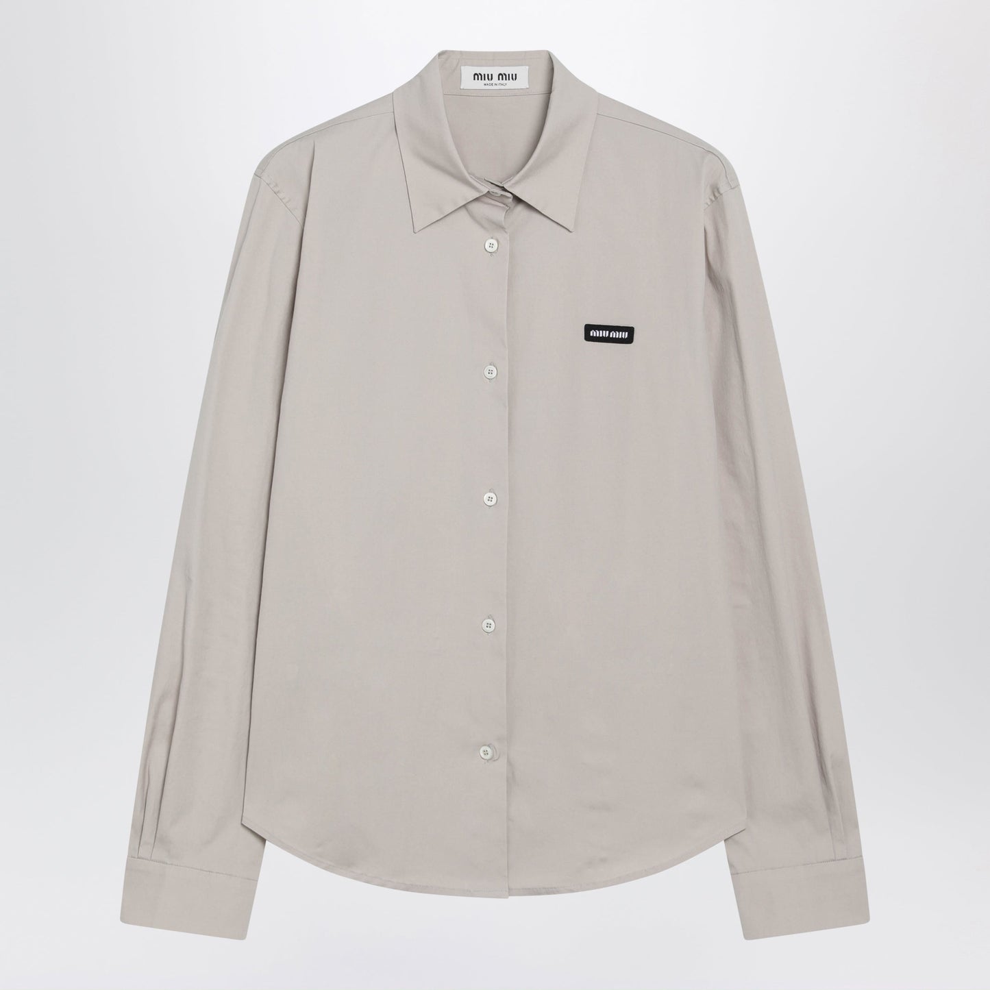 Miu Miu Shirt In Stretch Poplin, Chalk Women MIU MIU