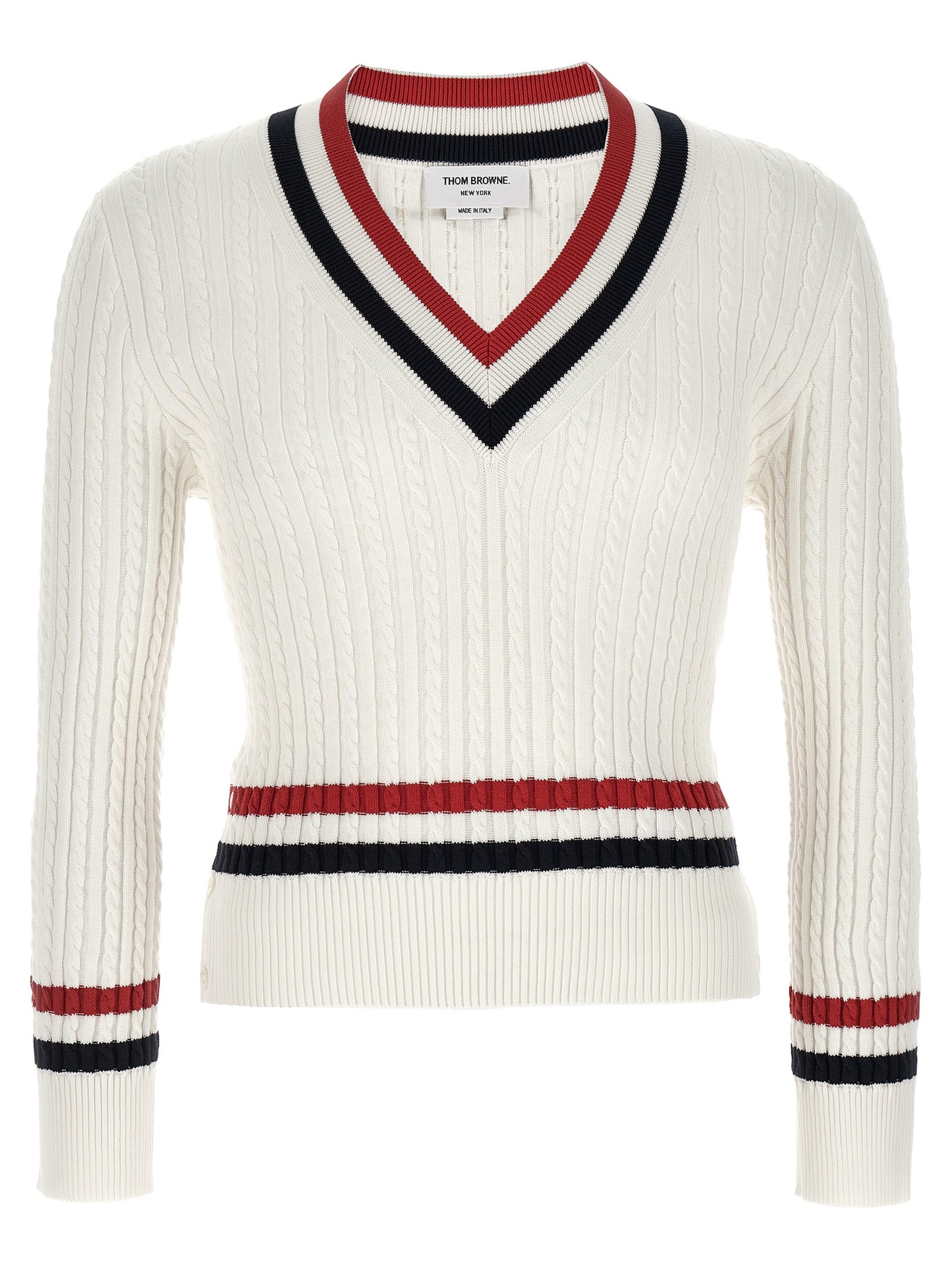 Thom Browne Men Rwb Intarsia Sweater THOM BROWNE