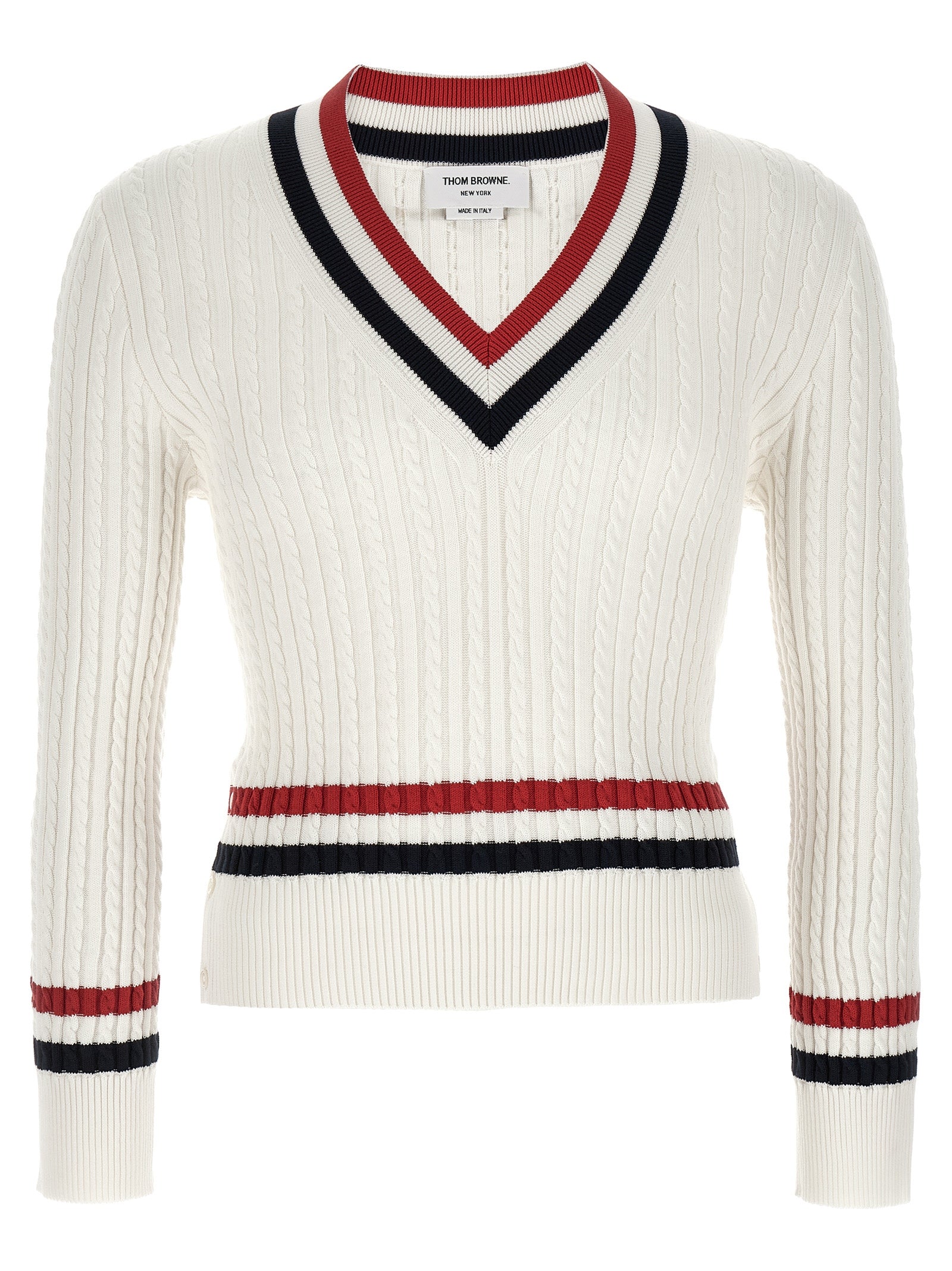 Thom Browne Men Rwb Intarsia Sweater THOM BROWNE