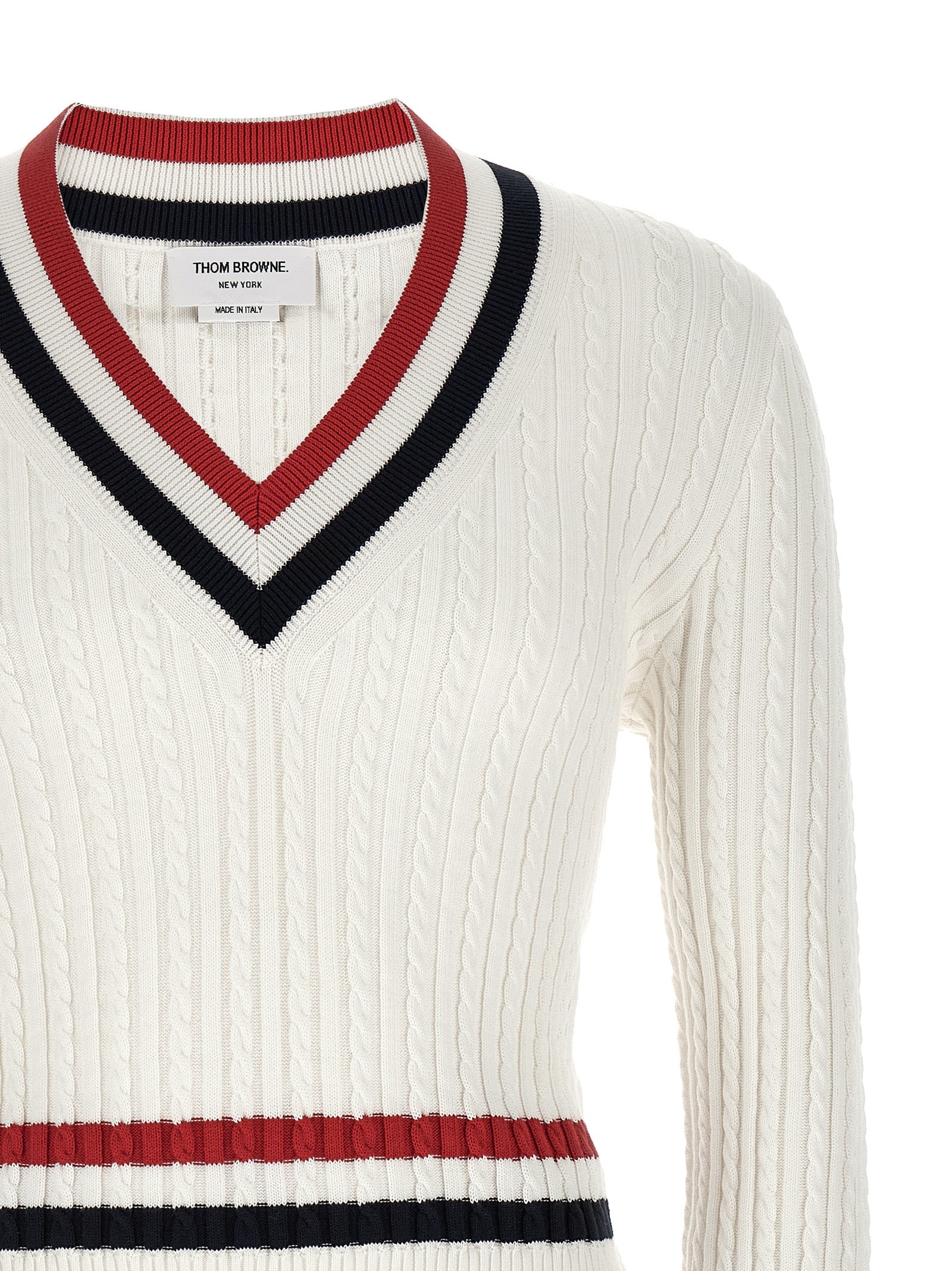 Thom Browne Men Rwb Intarsia Sweater THOM BROWNE