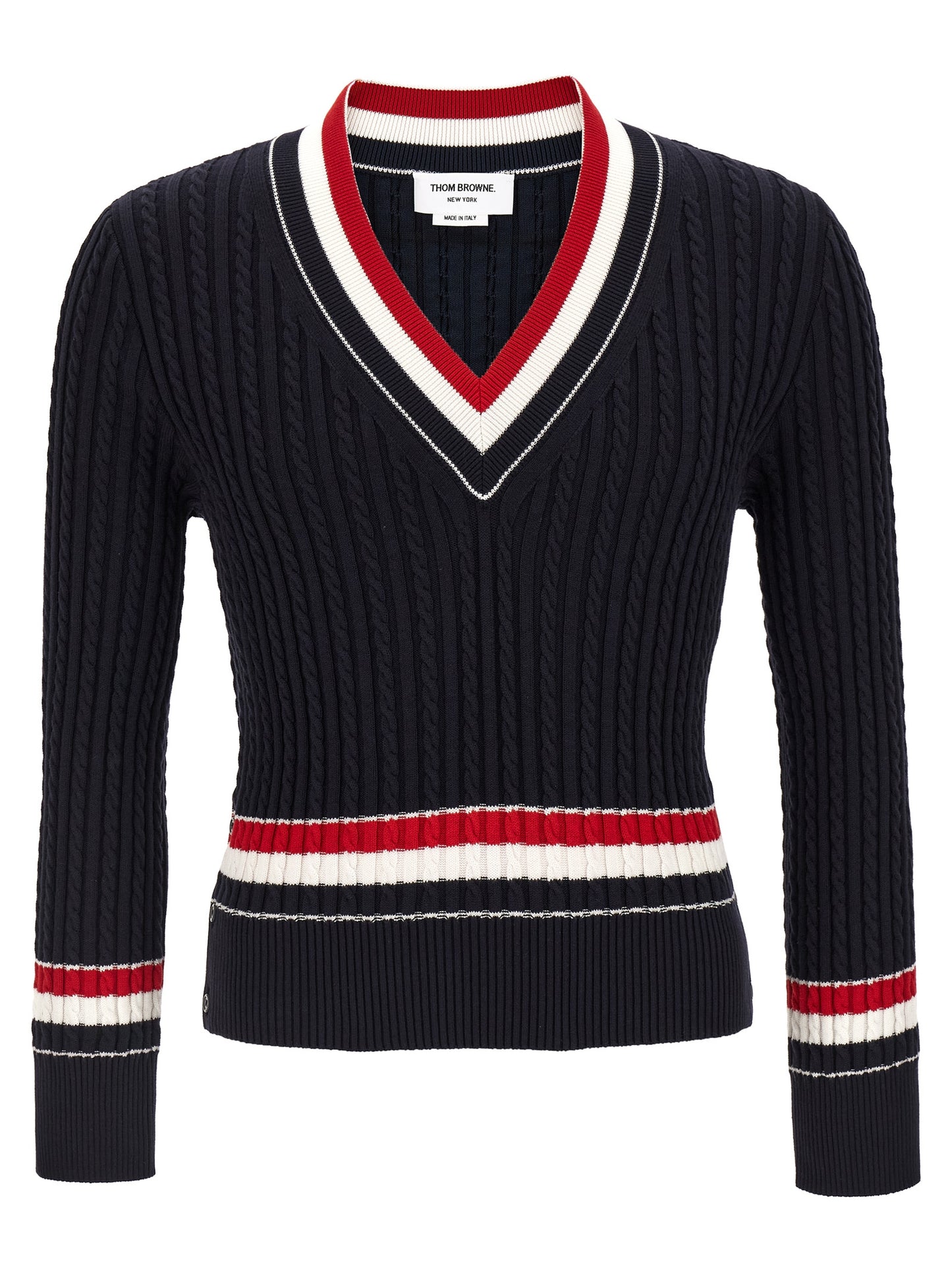 Thom Browne Men Rwb Intarsia Sweater THOM BROWNE