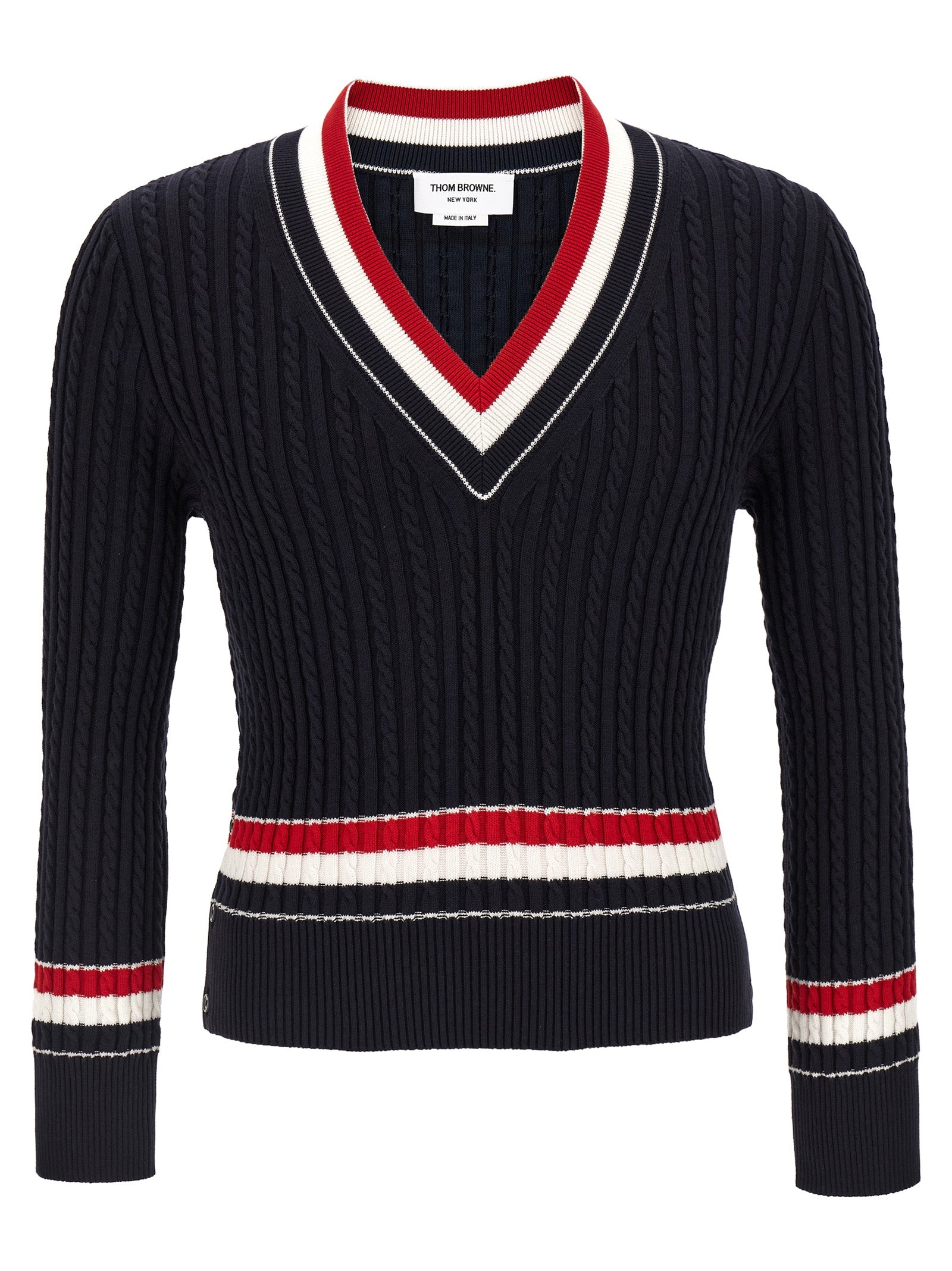 Thom Browne Men Rwb Intarsia Sweater THOM BROWNE
