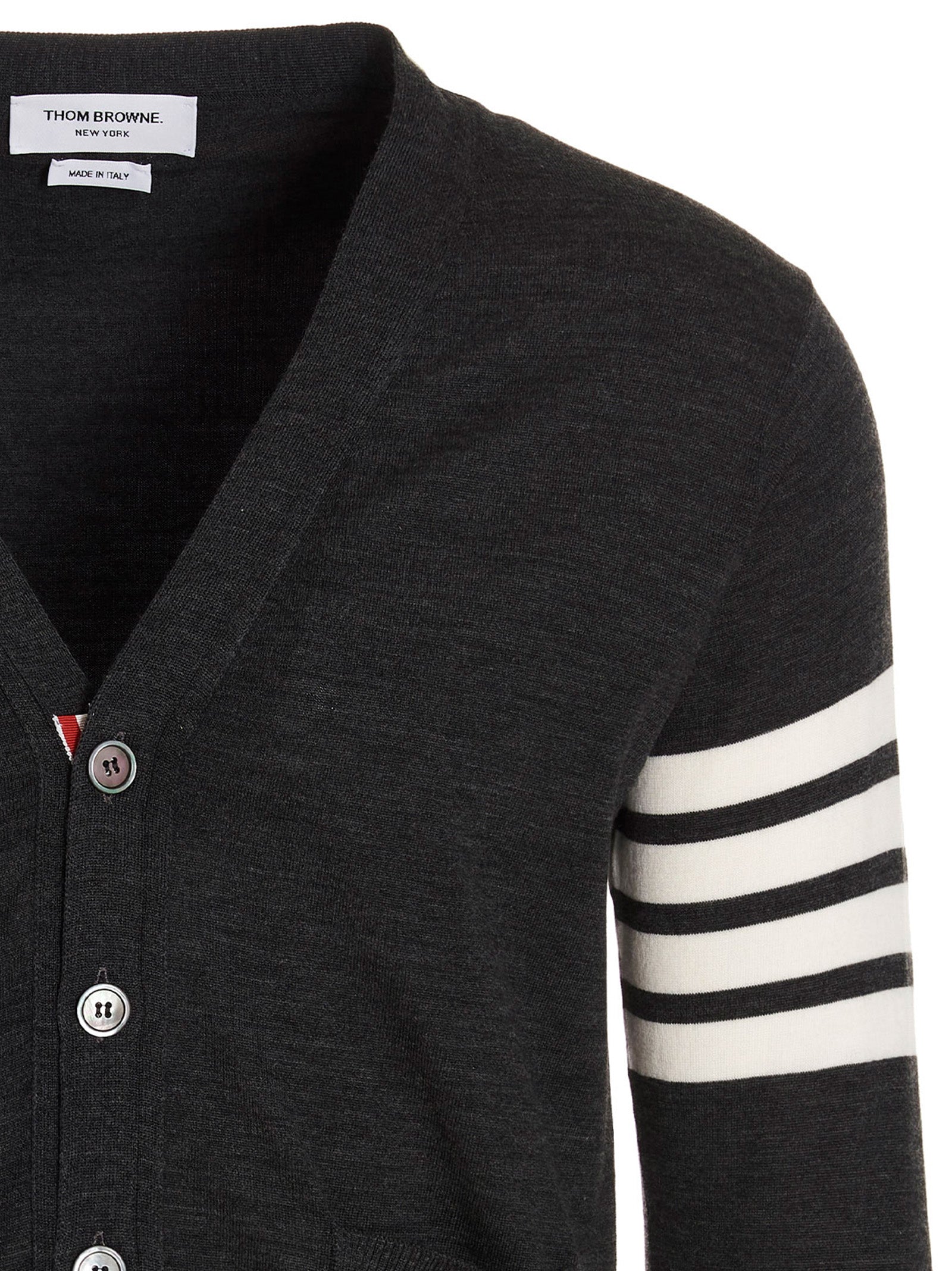 Thom Browne Men Merino Wool Cardigan THOM BROWNE