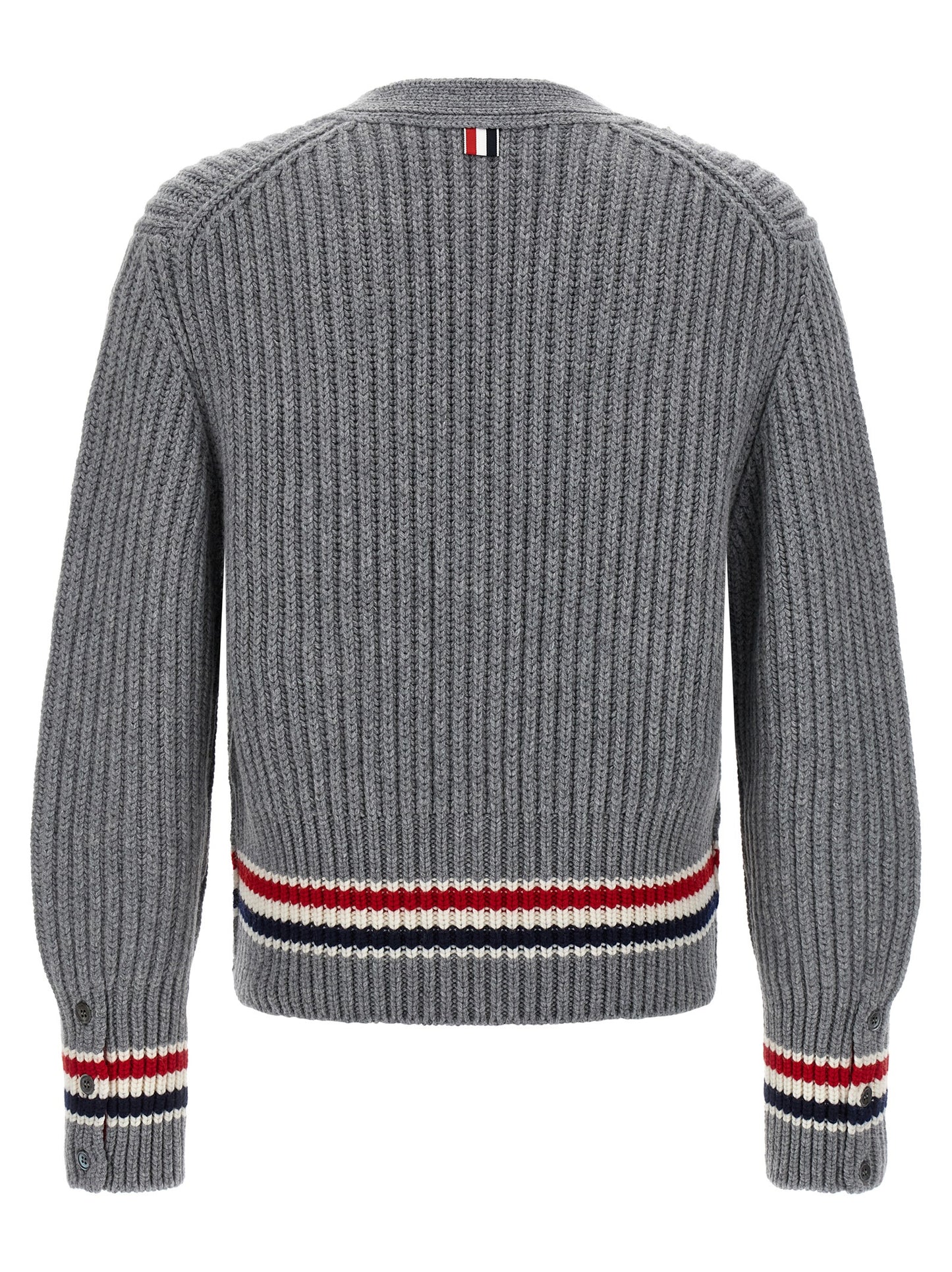 Thom Browne Men Rwb Tape Cardigan THOM BROWNE