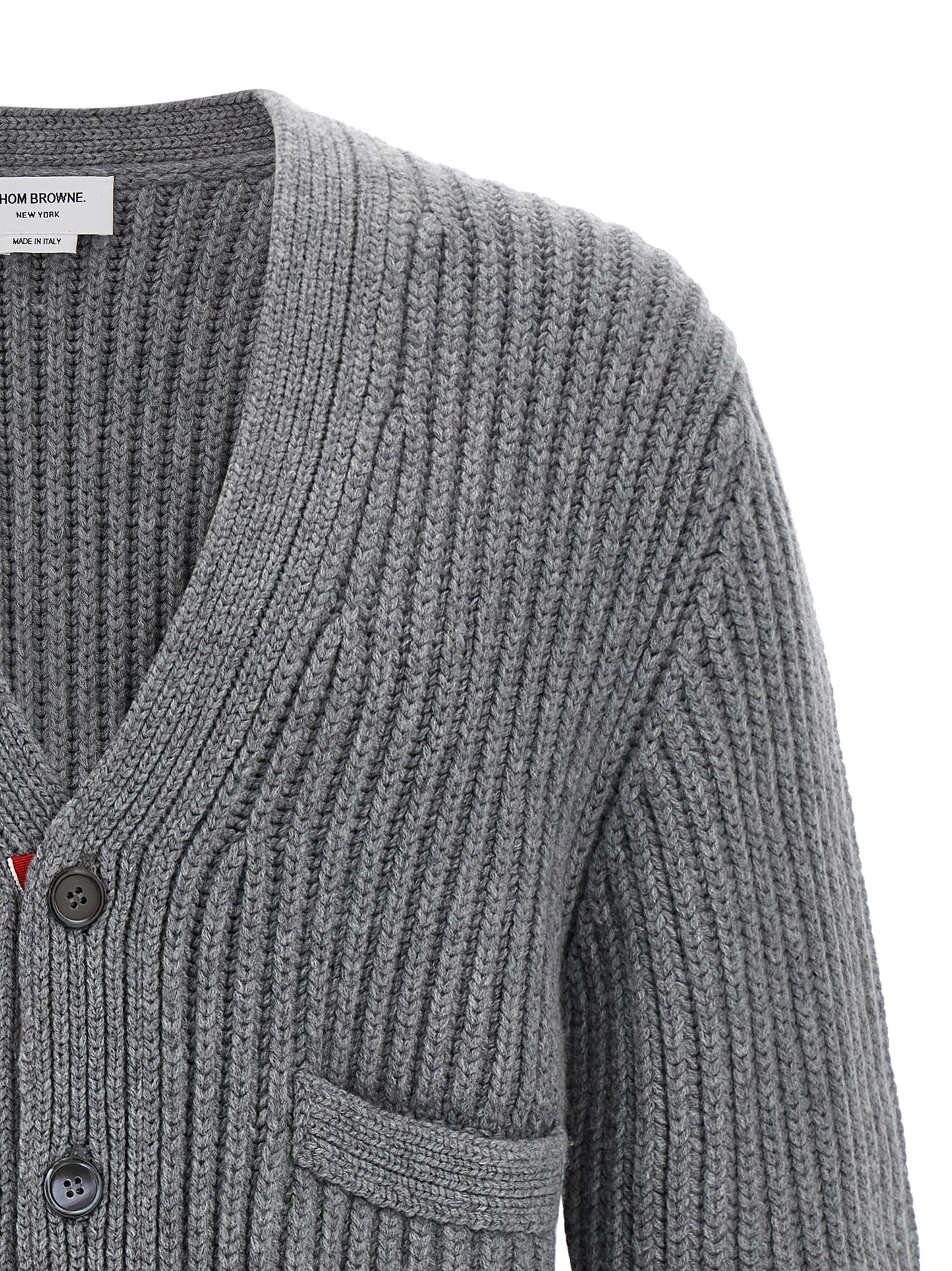 Thom Browne Men Rwb Tape Cardigan THOM BROWNE
