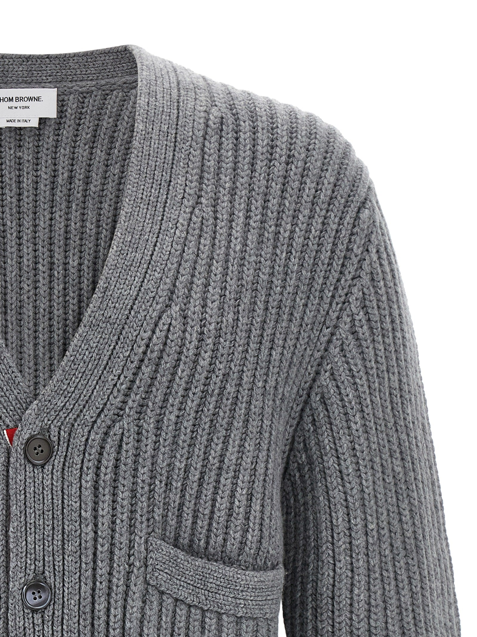 Thom Browne Men Rwb Tape Cardigan THOM BROWNE