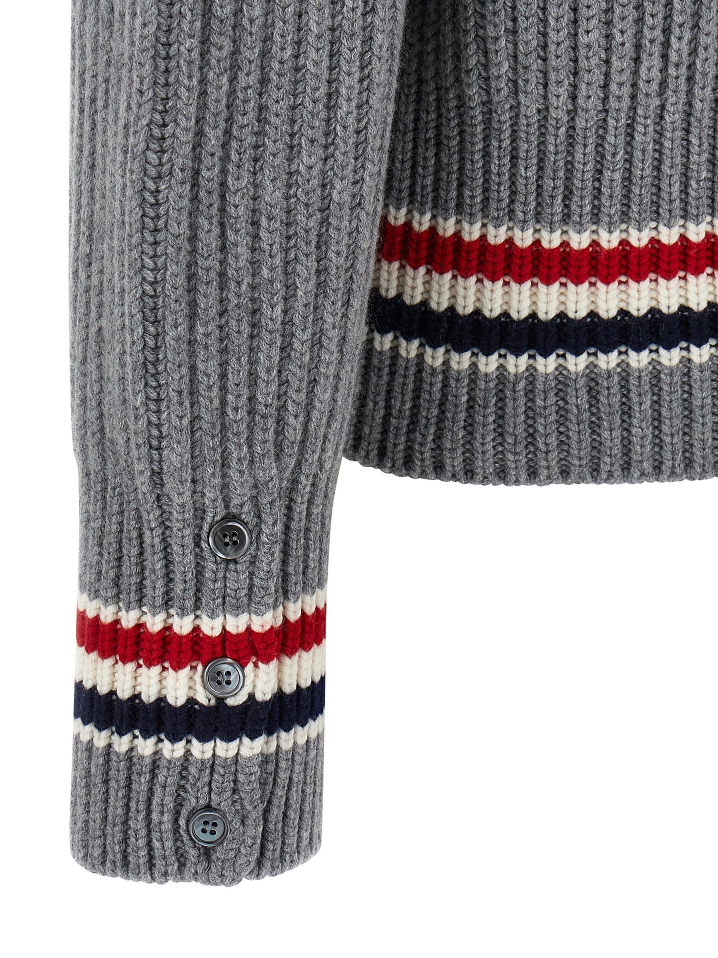 Thom Browne Men Rwb Tape Cardigan THOM BROWNE