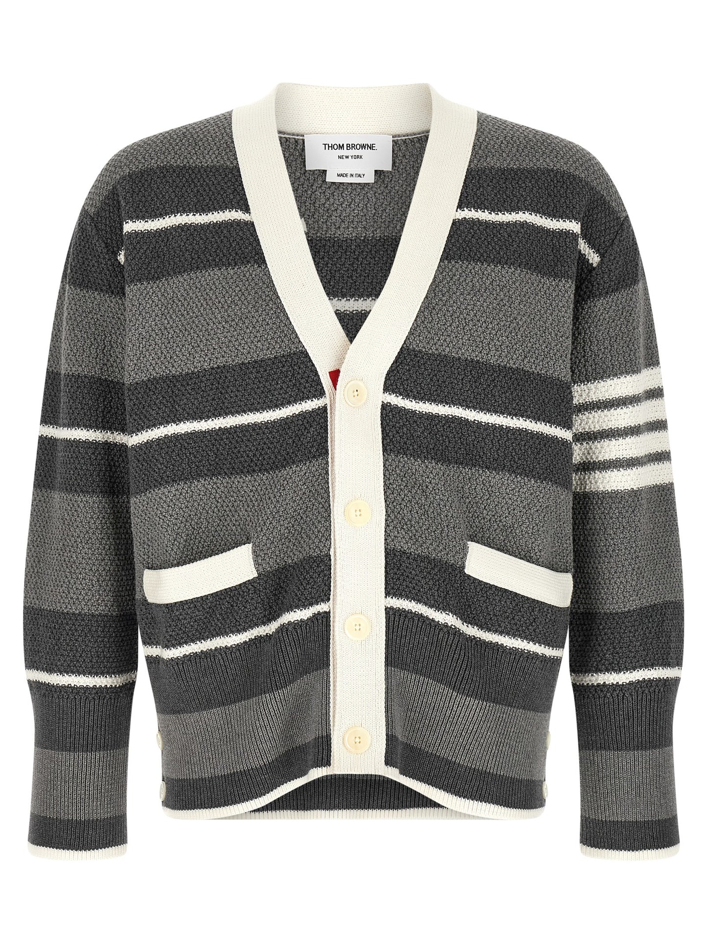 Thom Browne Men Striped Cardigan THOM BROWNE