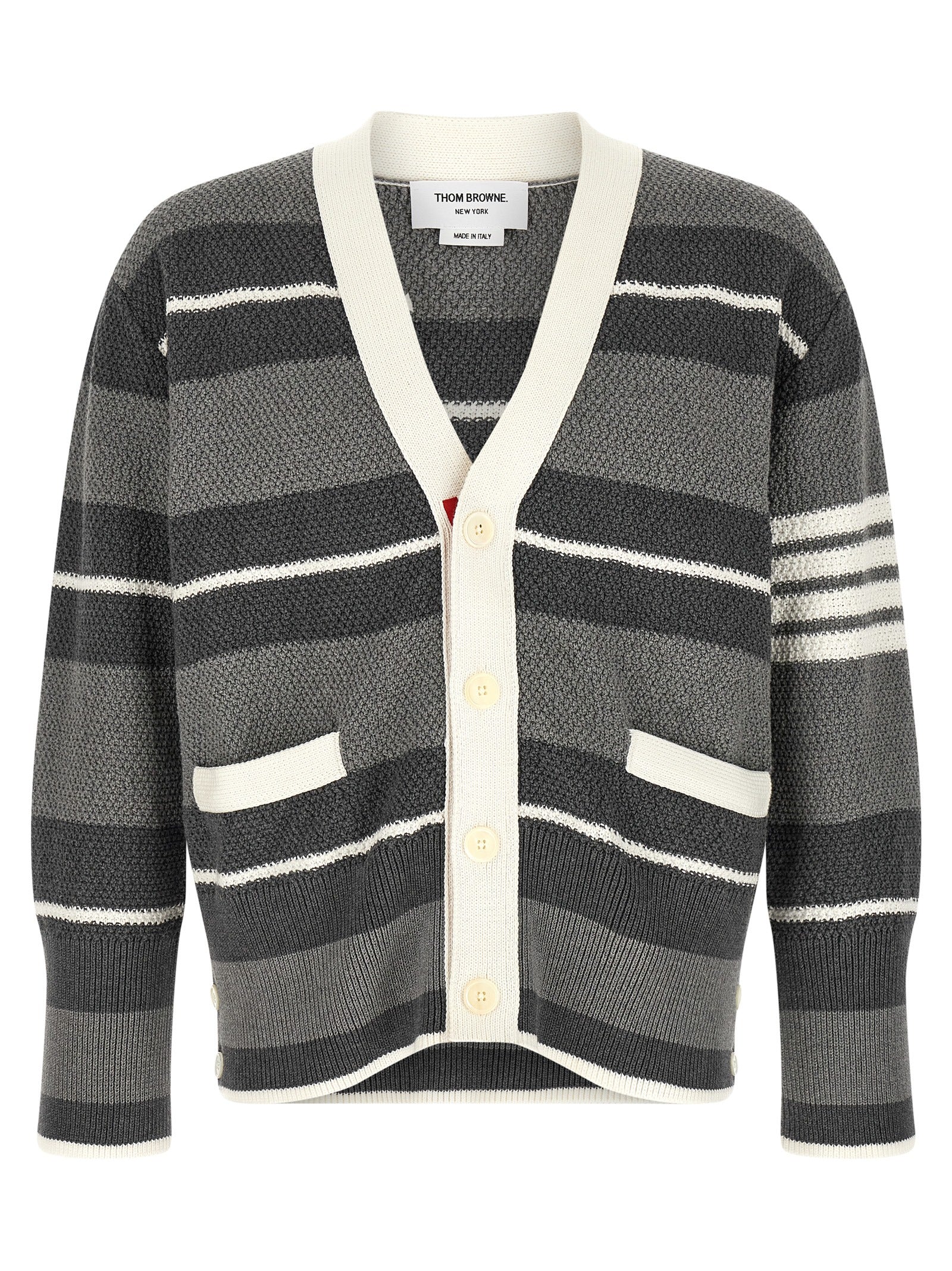 Thom Browne Men Striped Cardigan THOM BROWNE