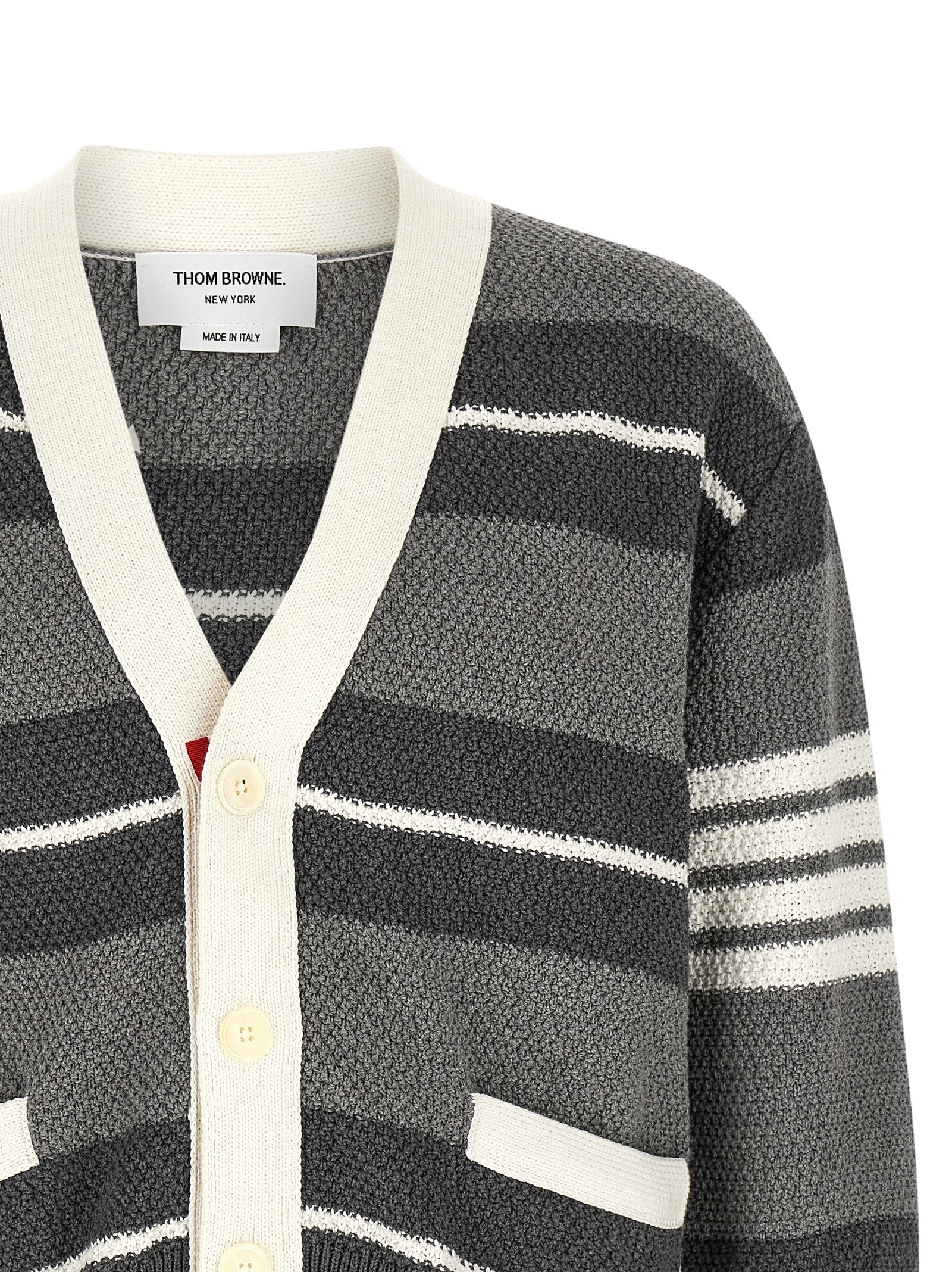 Thom Browne Men Striped Cardigan THOM BROWNE