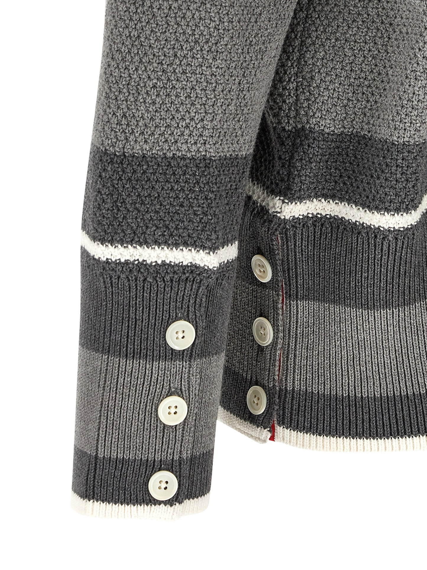 Thom Browne Men Striped Cardigan THOM BROWNE
