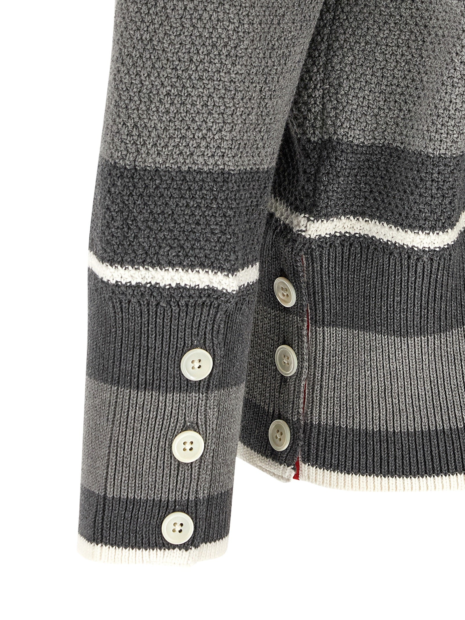 Thom Browne Men Striped Cardigan THOM BROWNE