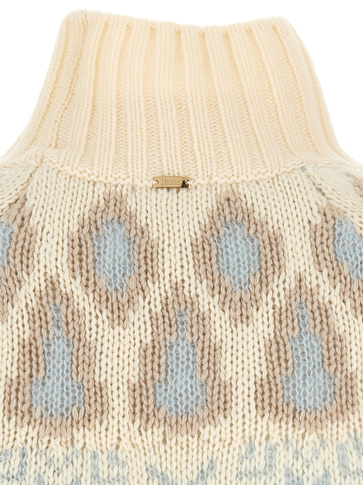 Herno Women Wool And Cashmere Sweater With Intarsia HERNO