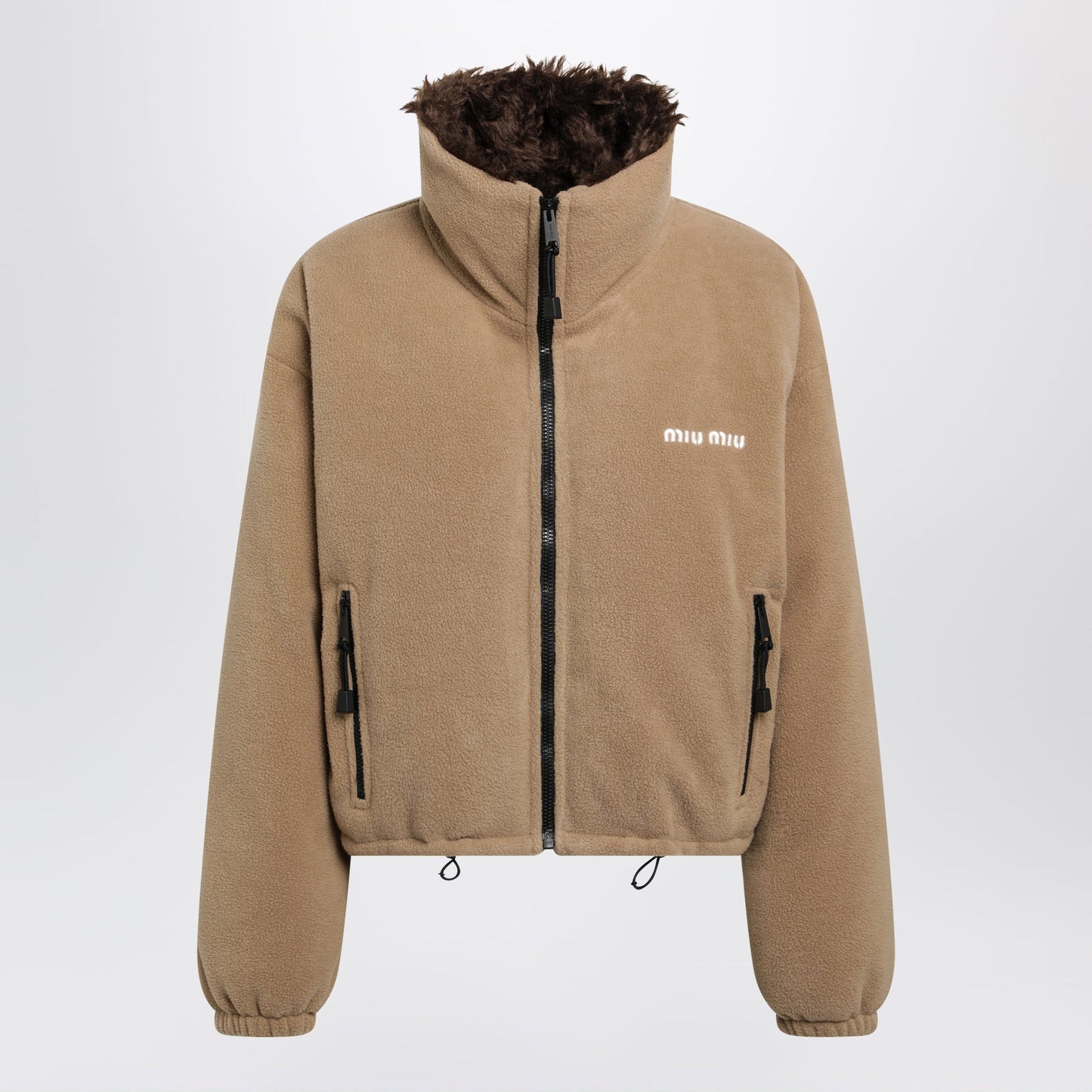 Miu Miu Camel Fleece Down Jacket Women MIU MIU