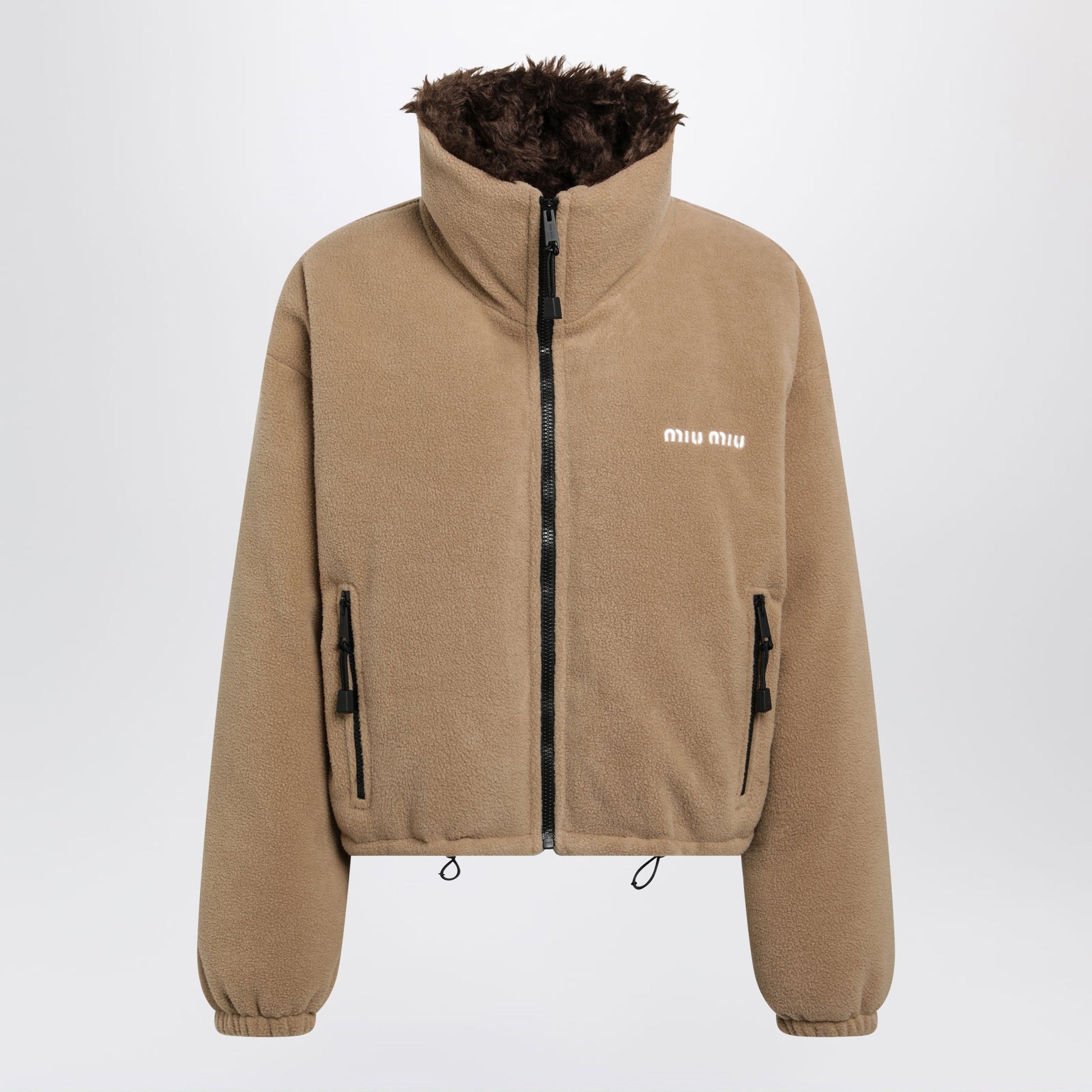 Miu Miu Camel Fleece Down Jacket Women MIU MIU