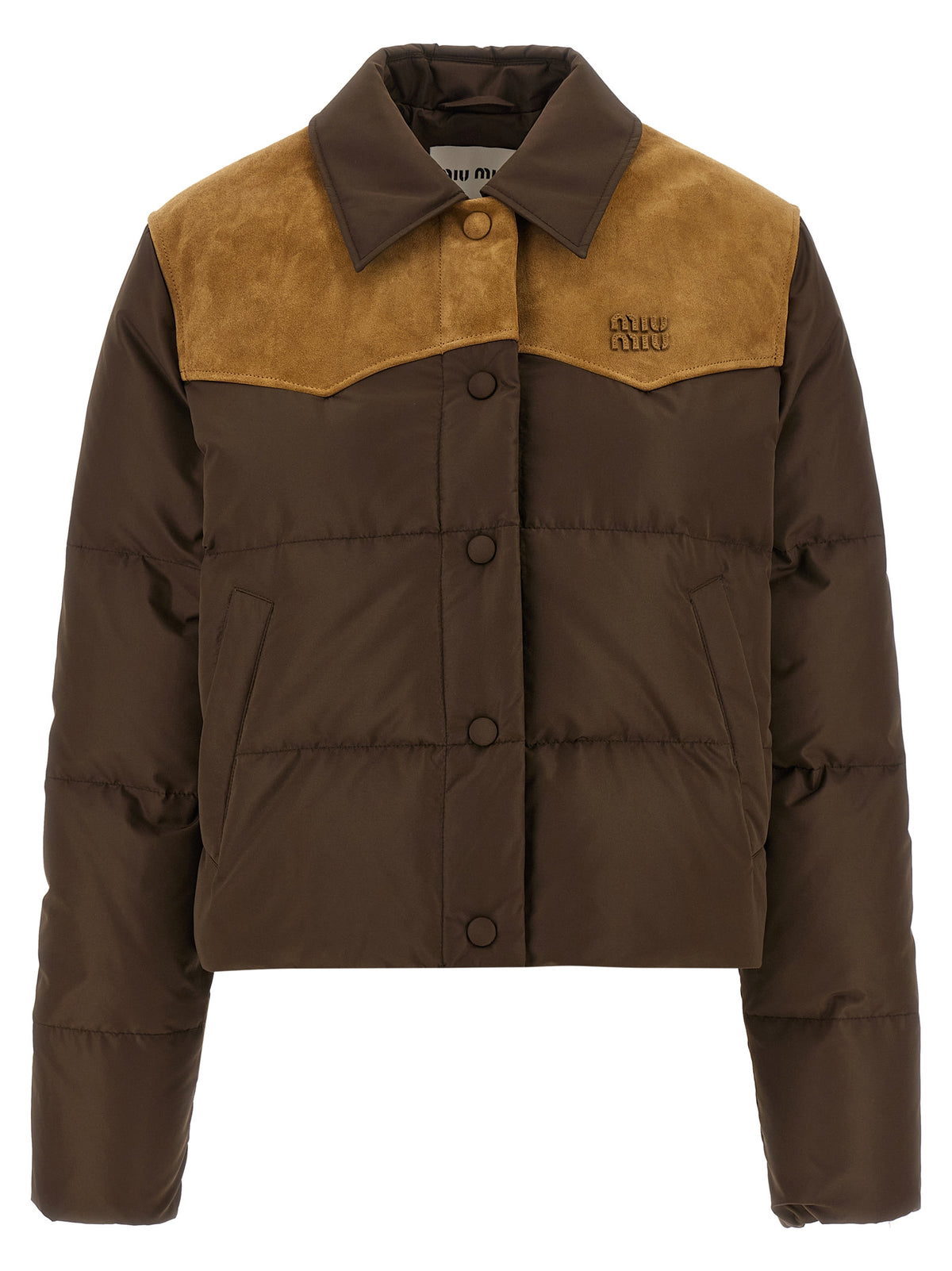 Miu Miu Women Pongé Tec Down Jacket MIU MIU