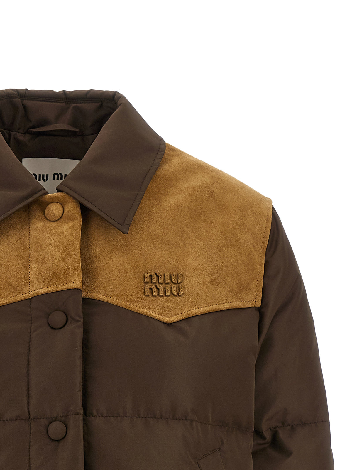 Miu Miu Women Pongé Tec Down Jacket MIU MIU