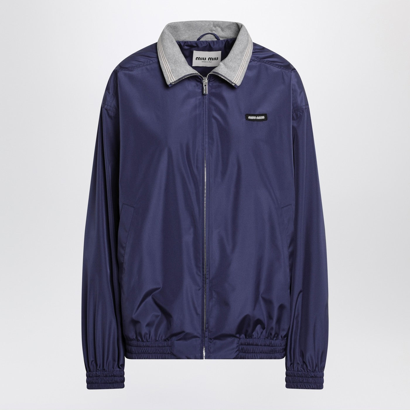 Miu Miu Royal Blue Technical Poplin Blouson Women MIU MIU