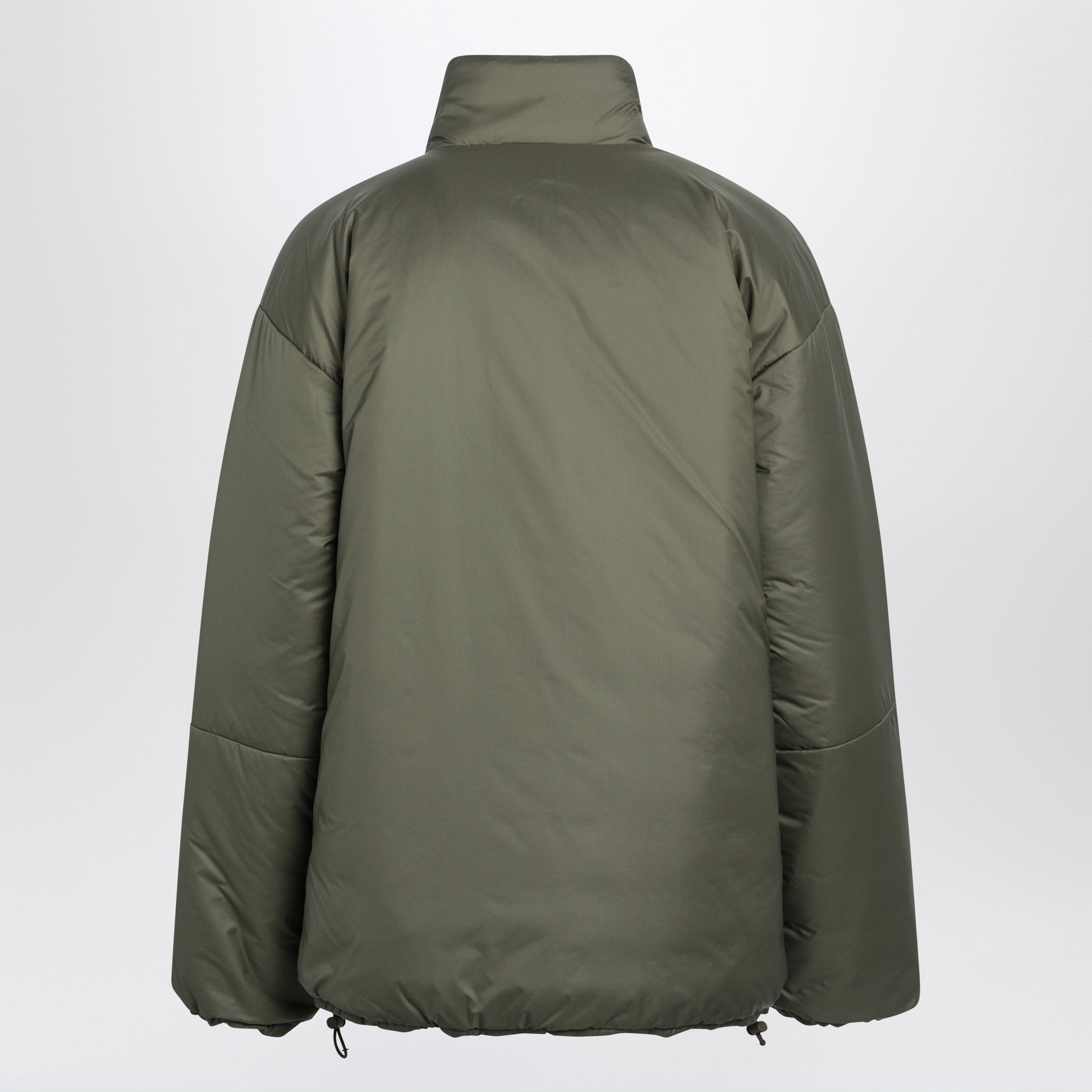 Miu Miu Military Green Ripstop Mid-Length Down Jacket Women MIU MIU