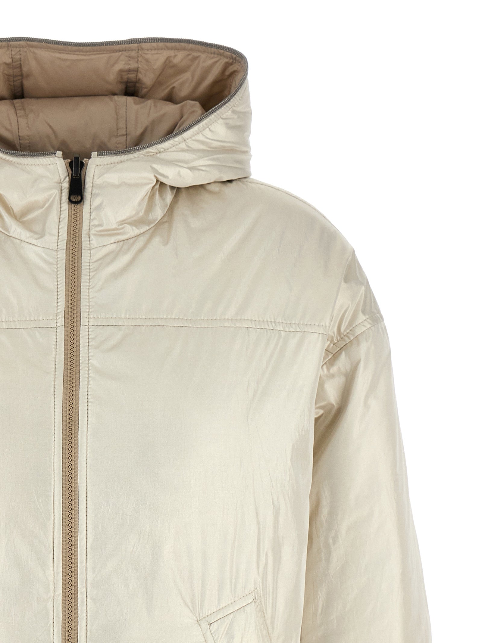 Brunello Cucinelli Women Laminated Reversible Down Jacket BRUNELLO CUCINELLI