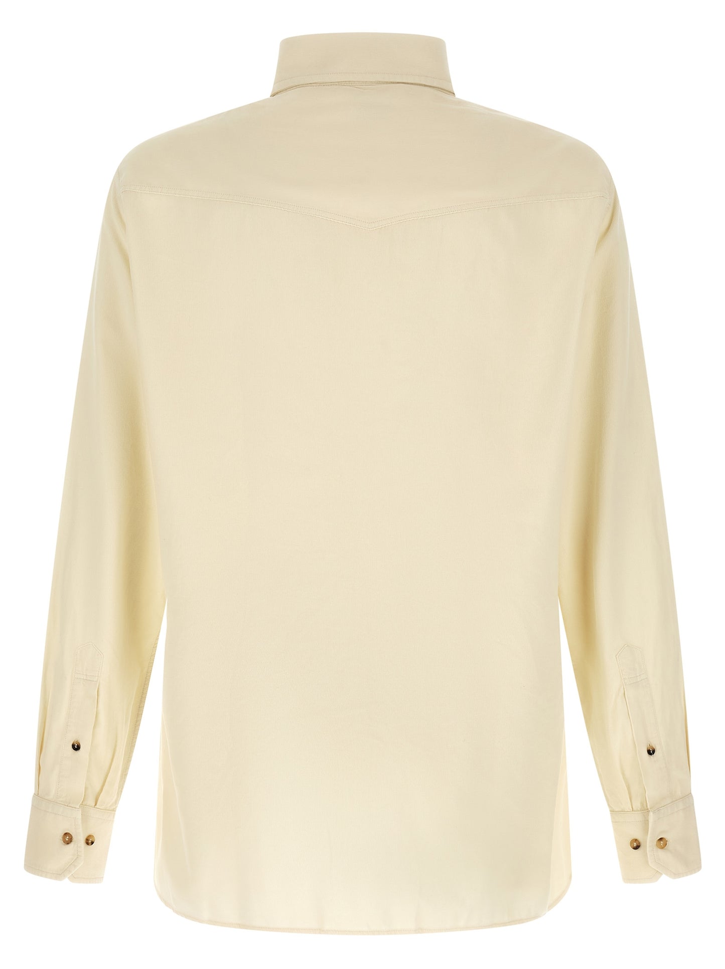 Brunello Cucinelli Men Western Velvet Shirt BRUNELLO CUCINELLI
