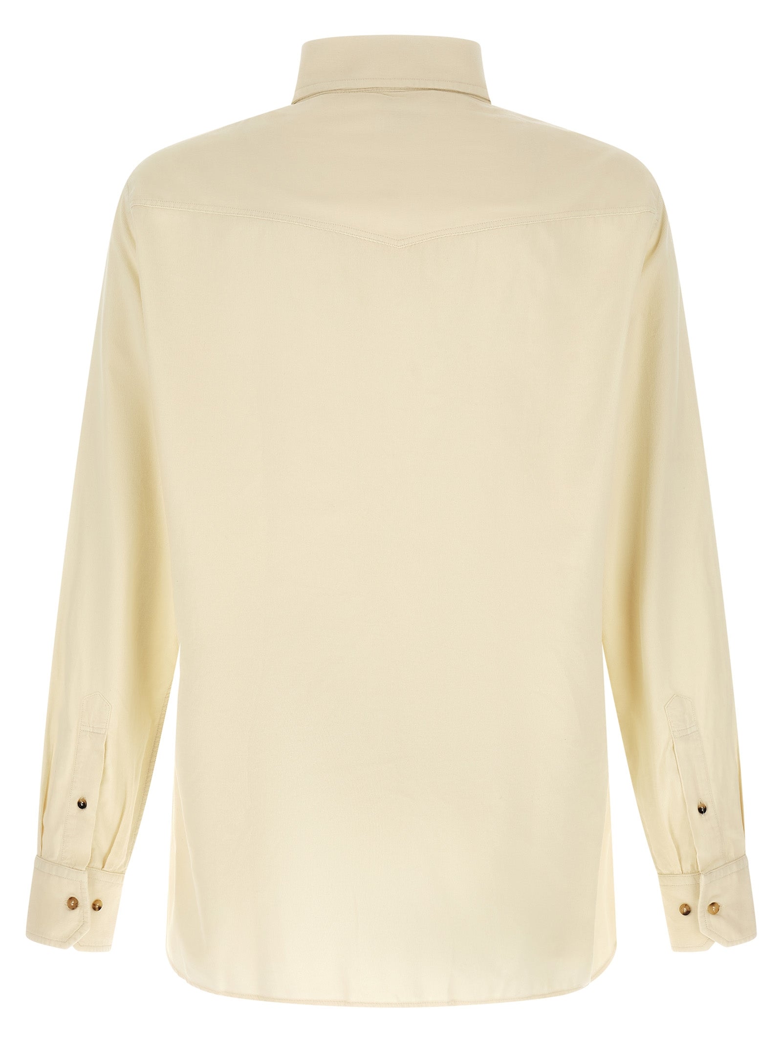 Brunello Cucinelli Men Western Velvet Shirt BRUNELLO CUCINELLI