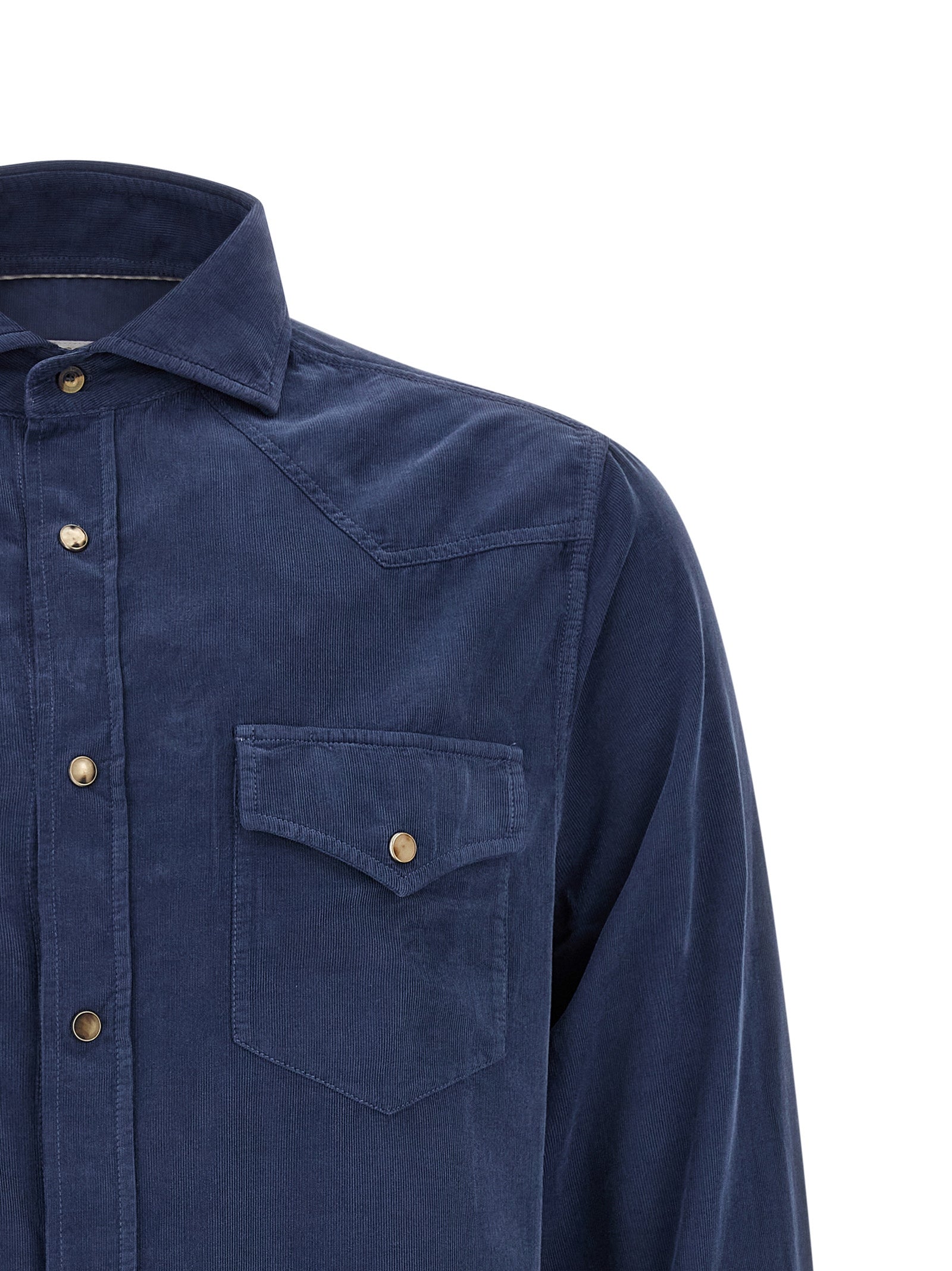 Brunello Cucinelli Men Corduroy Shirt BRUNELLO CUCINELLI