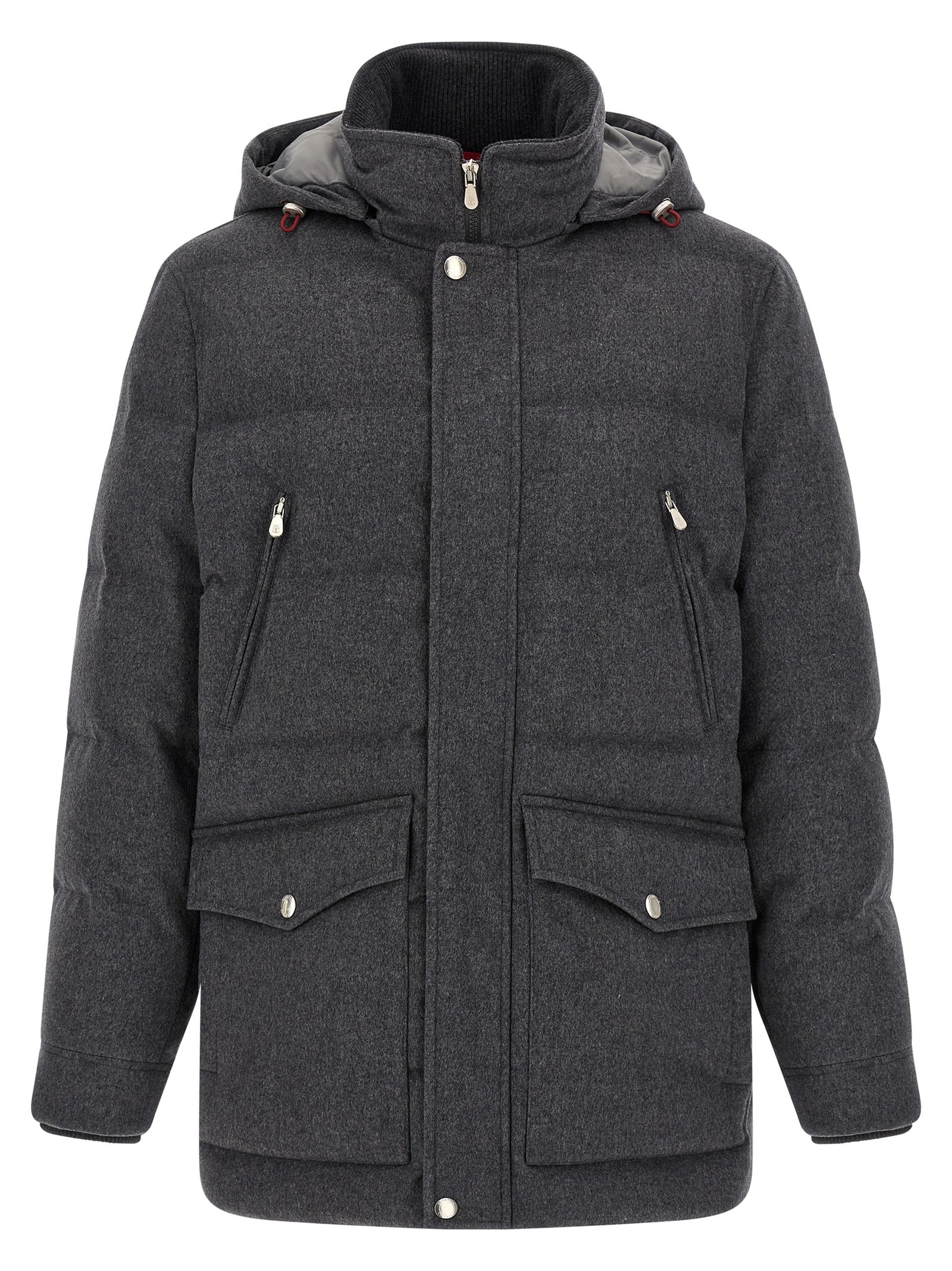 Brunello Cucinelli Men Membrane Wool Flannel Parka BRUNELLO CUCINELLI