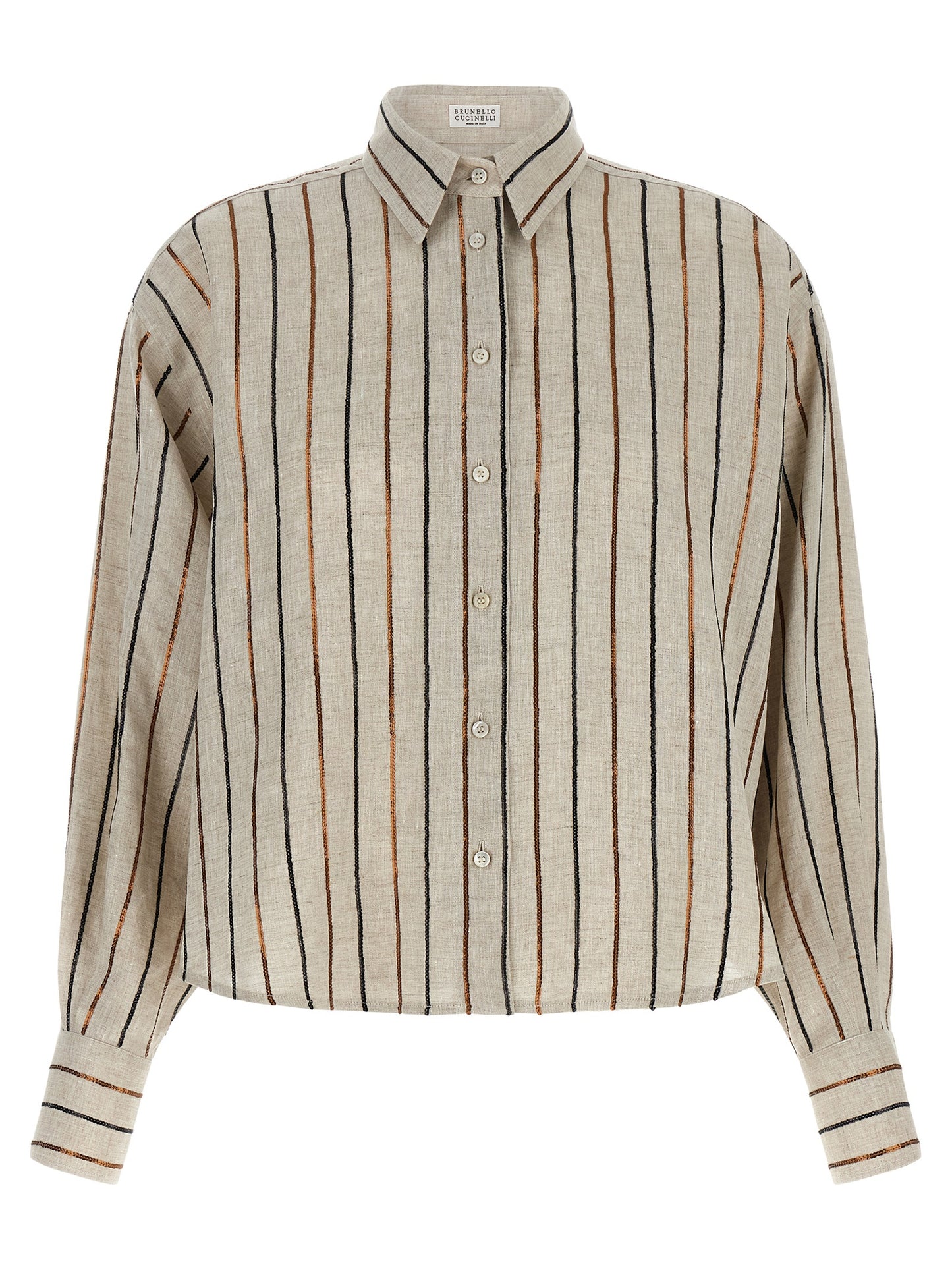 Brunello Cucinelli Women 'Sparkling Stripes' Shirt BRUNELLO CUCINELLI