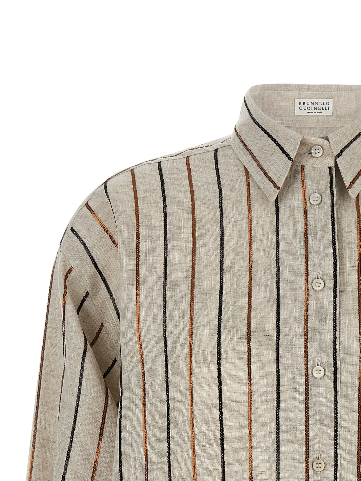 Brunello Cucinelli Women 'Sparkling Stripes' Shirt BRUNELLO CUCINELLI
