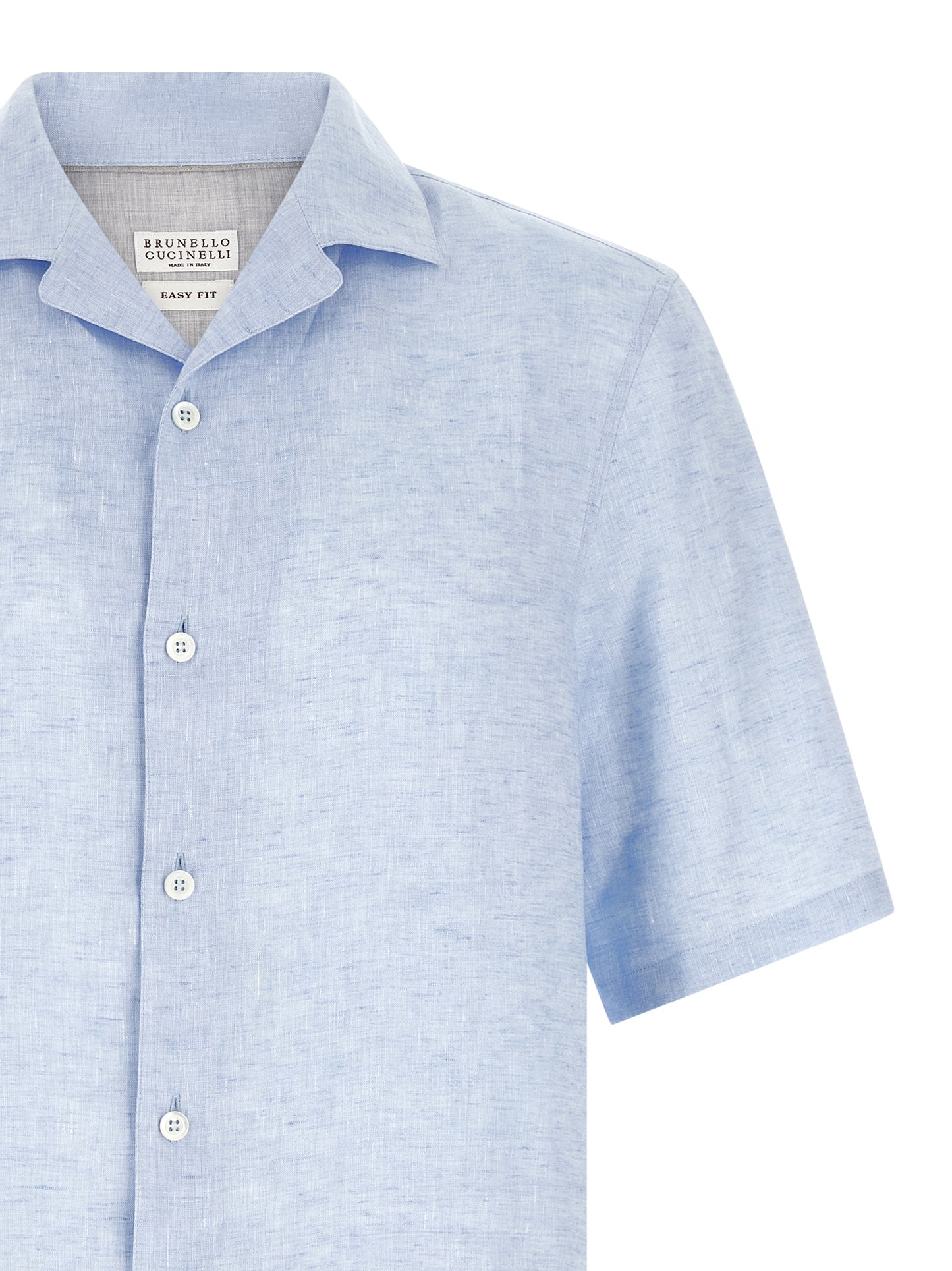 Brunello Cucinelli Men Camp Collar Shirt BRUNELLO CUCINELLI