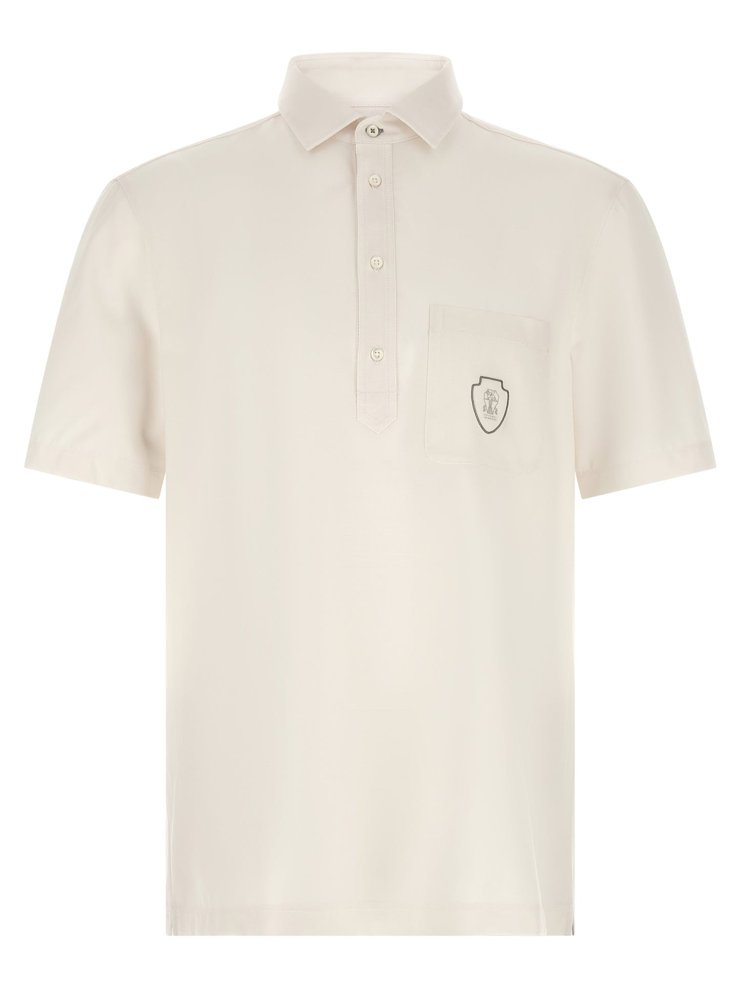 Brunello Cucinelli Men Heraldic Logo Polo Shirt BRUNELLO CUCINELLI